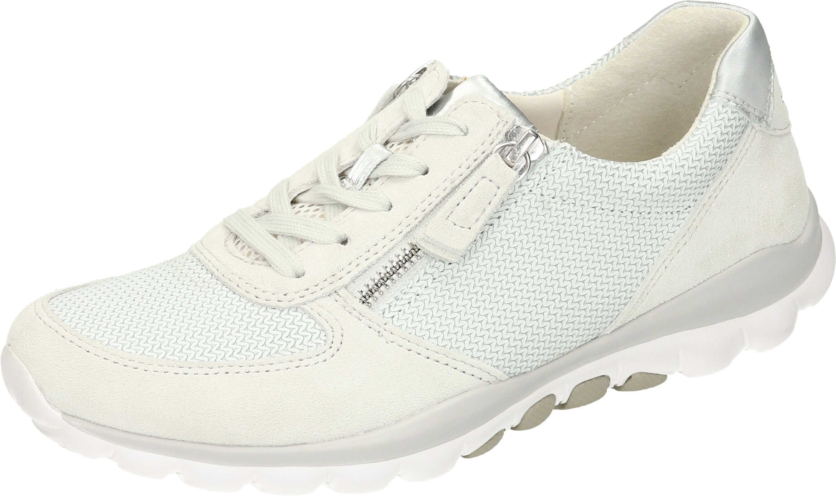 Gabor Sneaker Schnürschuh aus Textil Weiß (bianco kombi / 81)