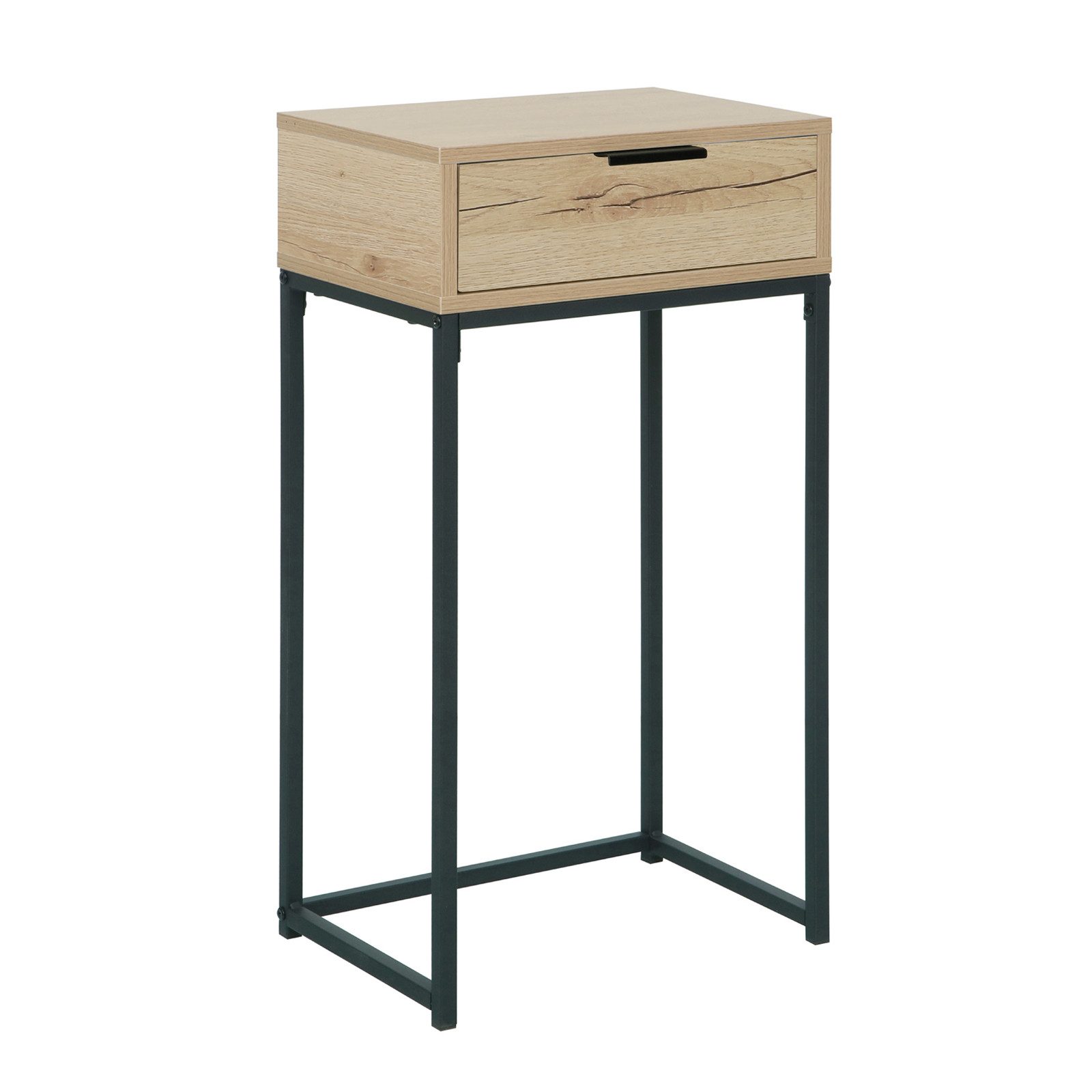 HTI-Living Beistelltisch Konsolentisch Cedrik 40 cm mit Schublade Artisaneiche-Schwarz (Stück, 1-St., 1 Konsolentisch)
