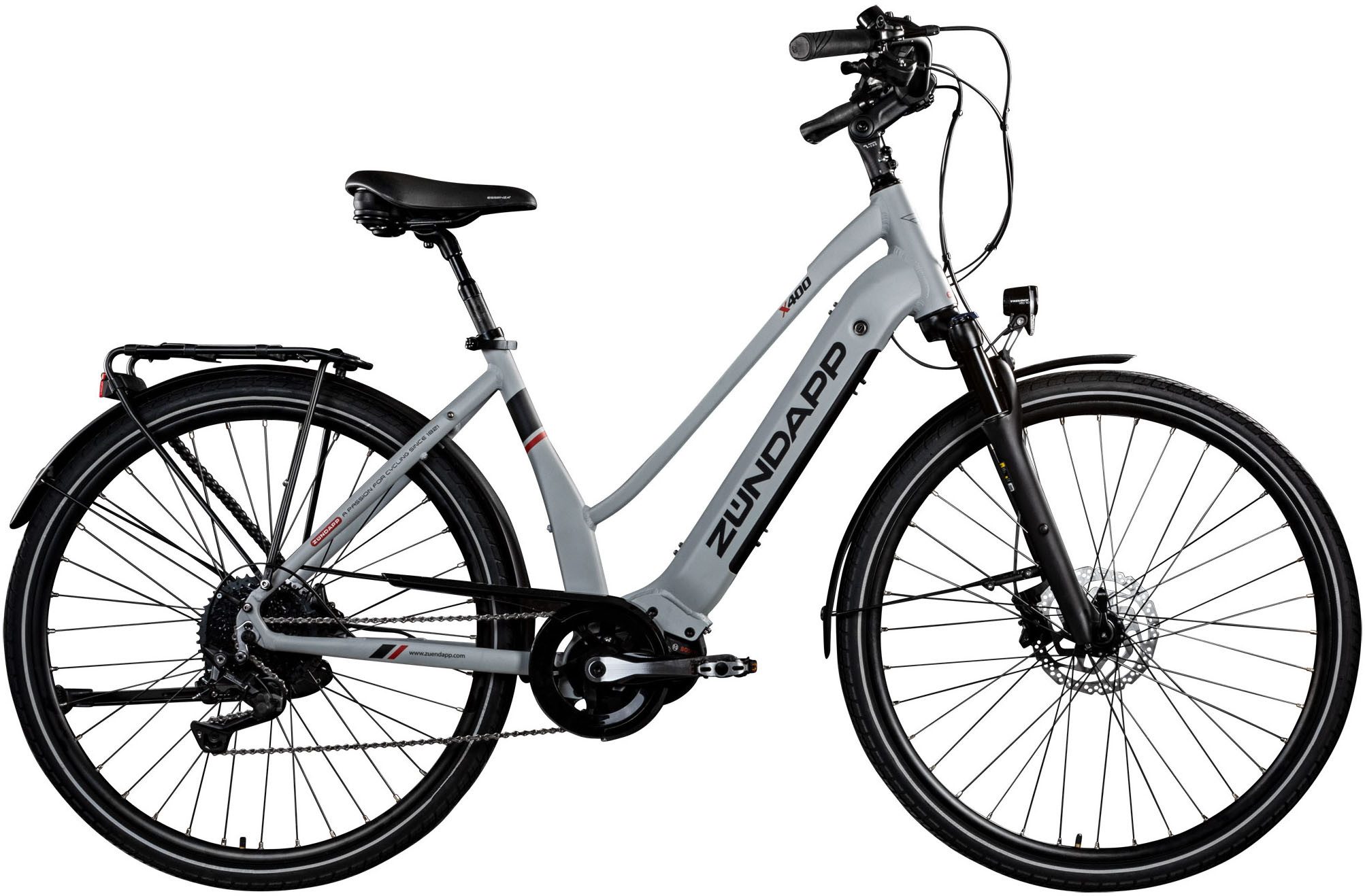 Zündapp E-Bike Trekkingrad X400, 11 Gang Shimano Deore XT Schaltwerk, Kettenschaltung, Mittelmotor, 500 Wh, Pedelec, Elektrofahrrad für Damen u. Herren