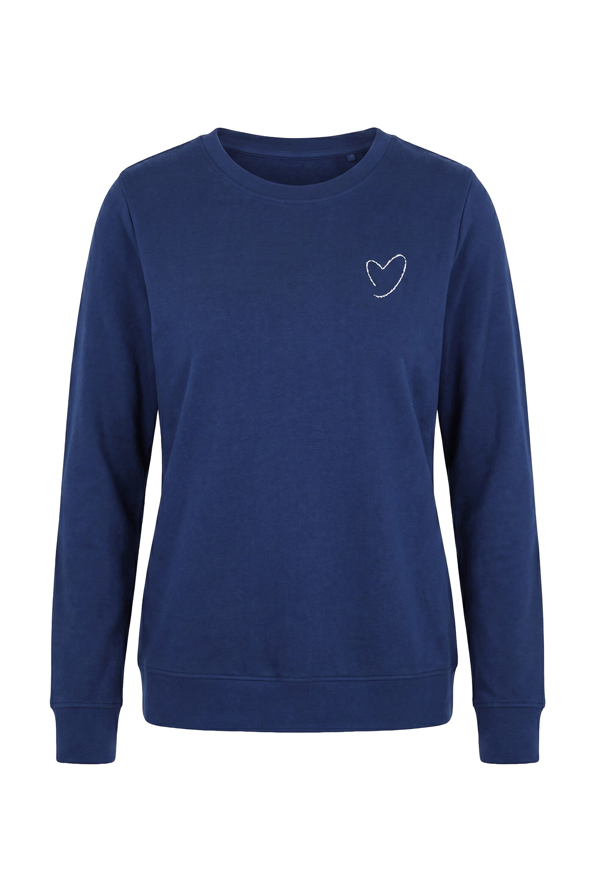 MIAMODA Sweatshirt Sweatshirt Komfort Fit kleiner Druck