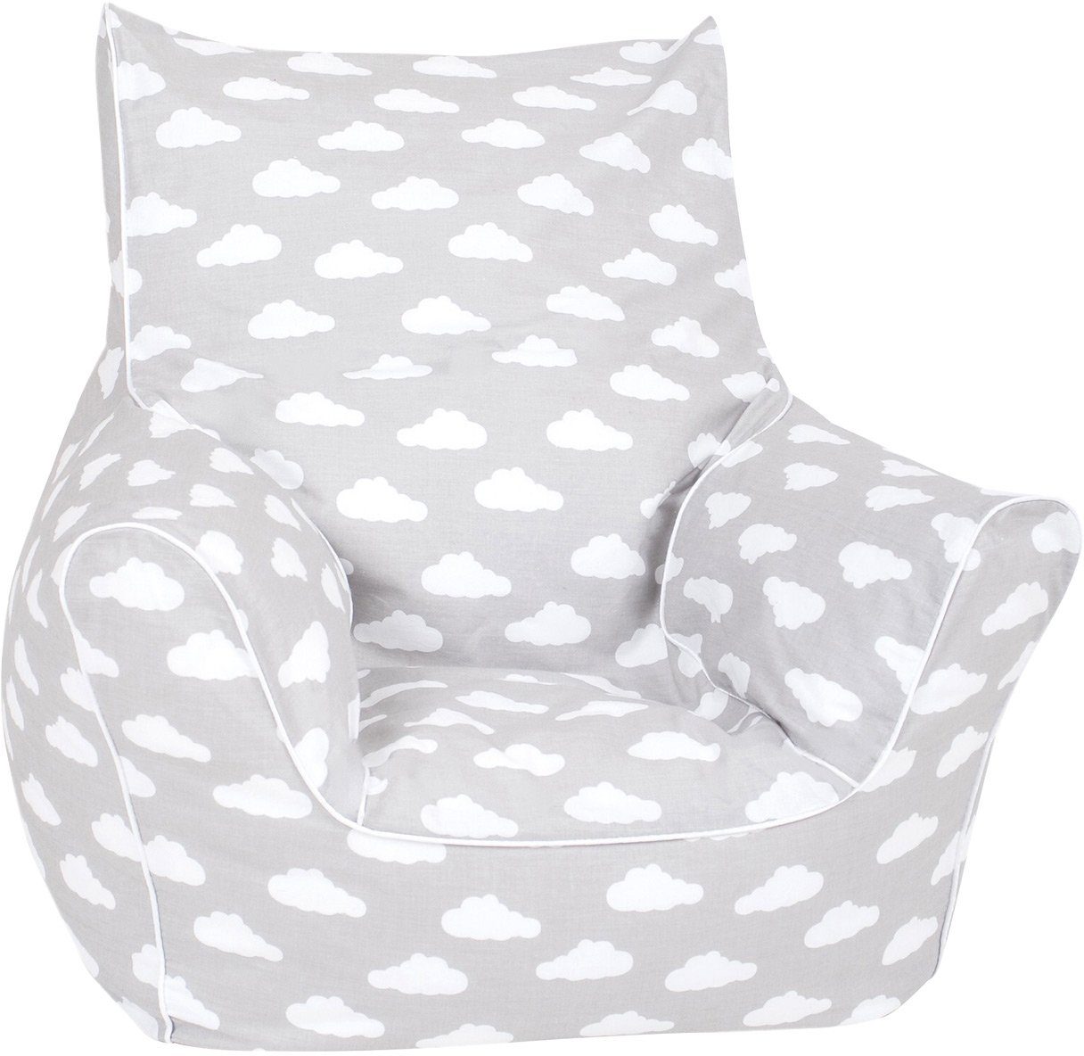 Knorrtoys® Sitzsack Grey Clouds, in Made White Kinder; für Europe