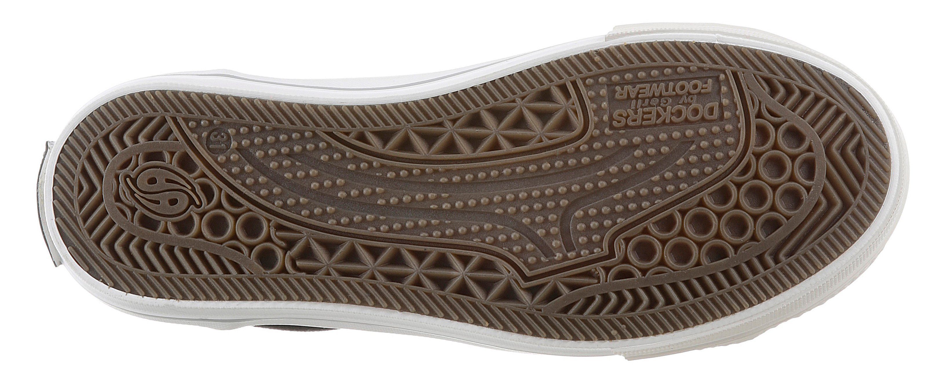 Ziernähten Dockers Slip-On Sneaker by mit Gerli kontrastfarbenen