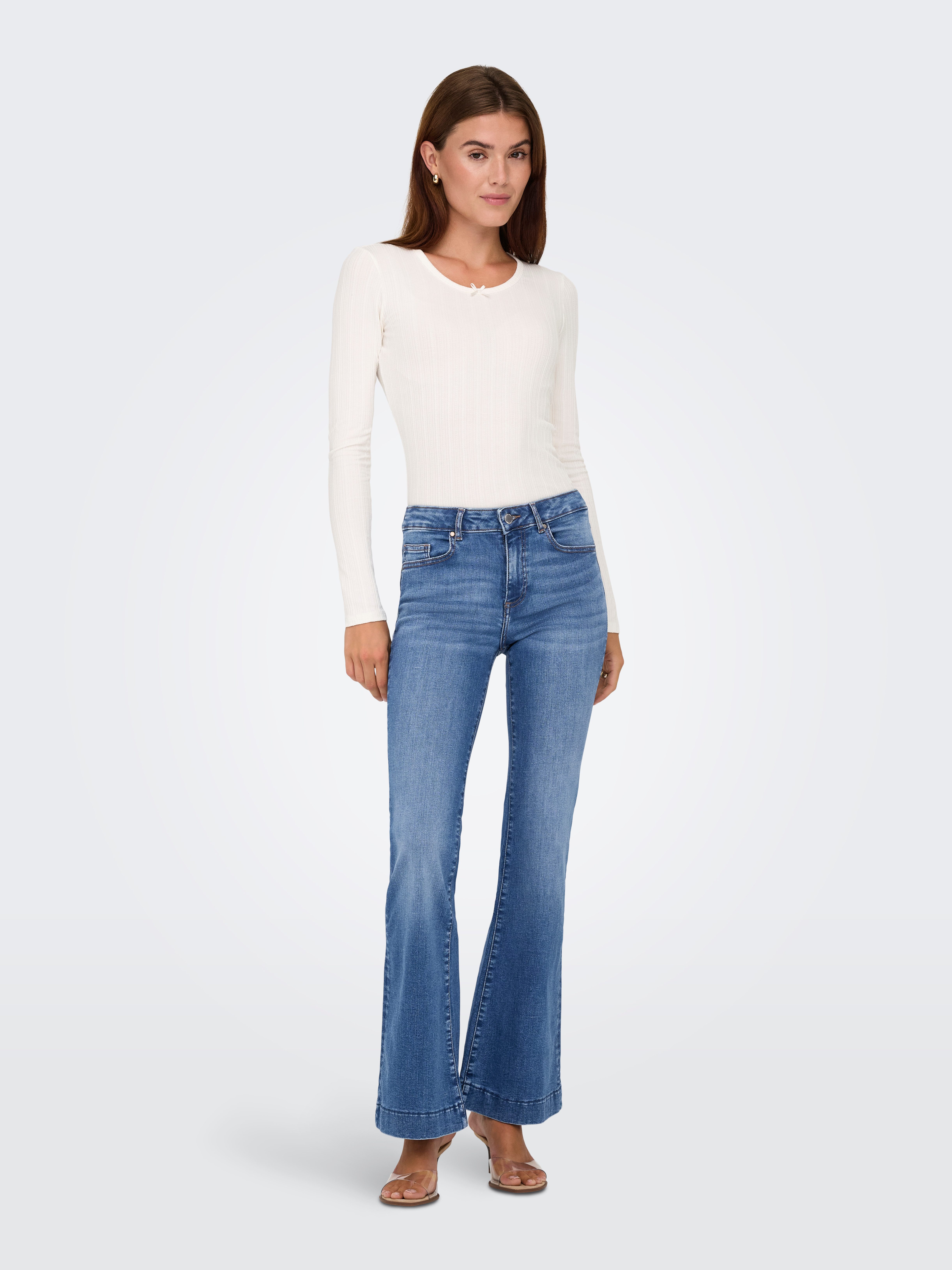 ONLY Bootcut-Jeans ONLBLUSH MID RETROFLARED DNM DIA550 NOOS