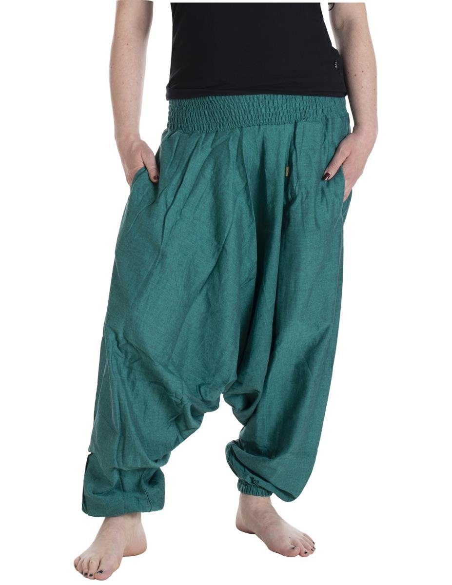 Vishes Haremshose Unisex Haremshose Einfarbig Einheitsgröße 34-46 Orientalisch, Yoga, Festival, Hippie Style