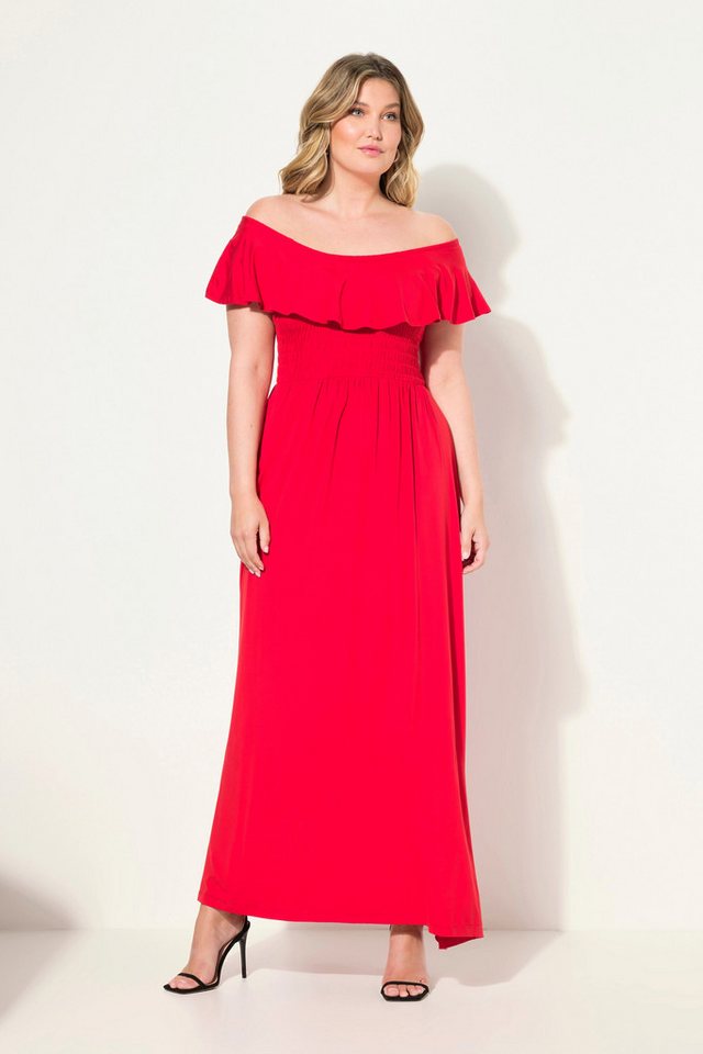 Kleid carmen ausschnitt rot Clearance