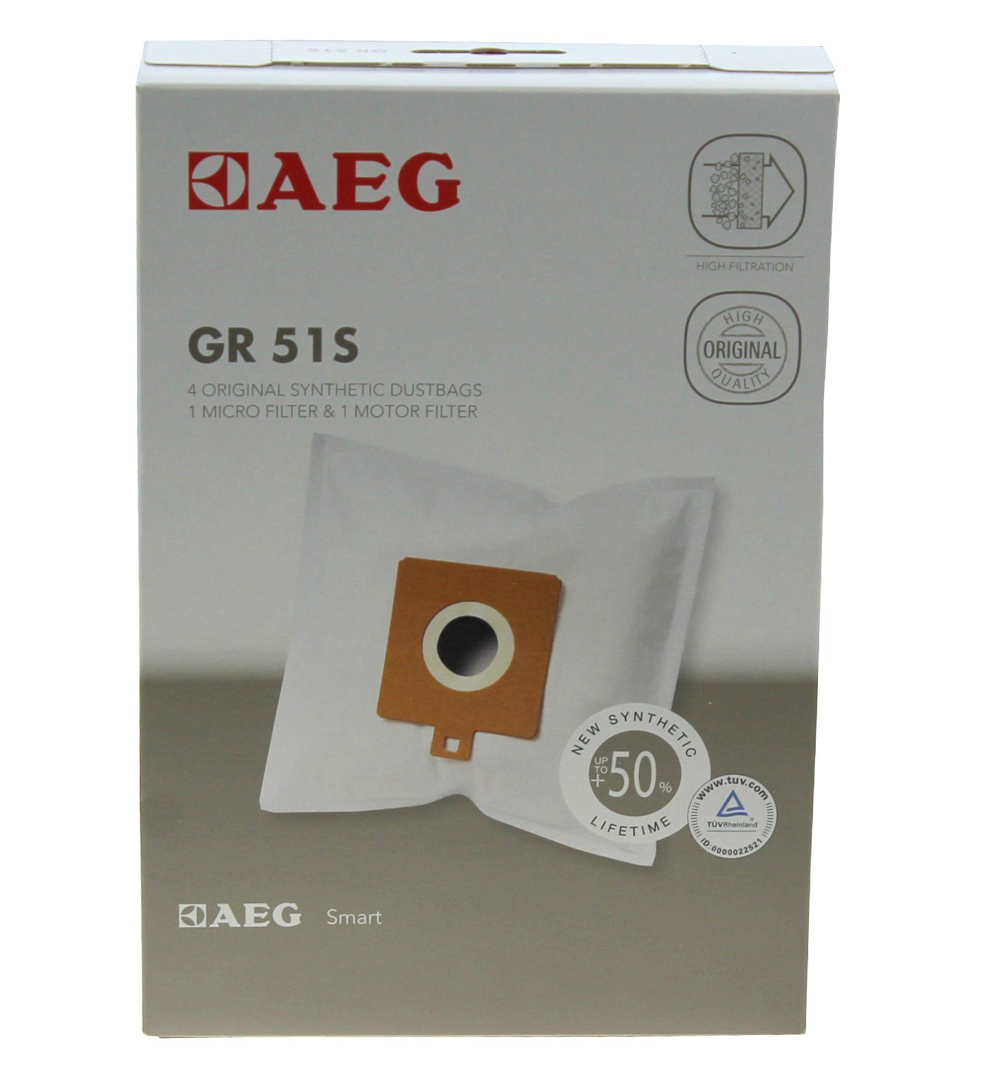 AEG Staubsaugerbeutel AEG 9001667402,GR51S 4x Staubsaugerbeutel + 1x Filter  für Smart Staub