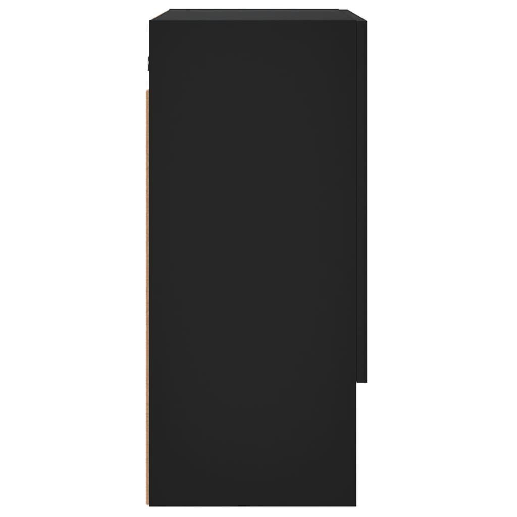 Schwarz Holzwerkstoff (1-St) 60x31x70 cm Fächerschrank vidaXL Wandschrank