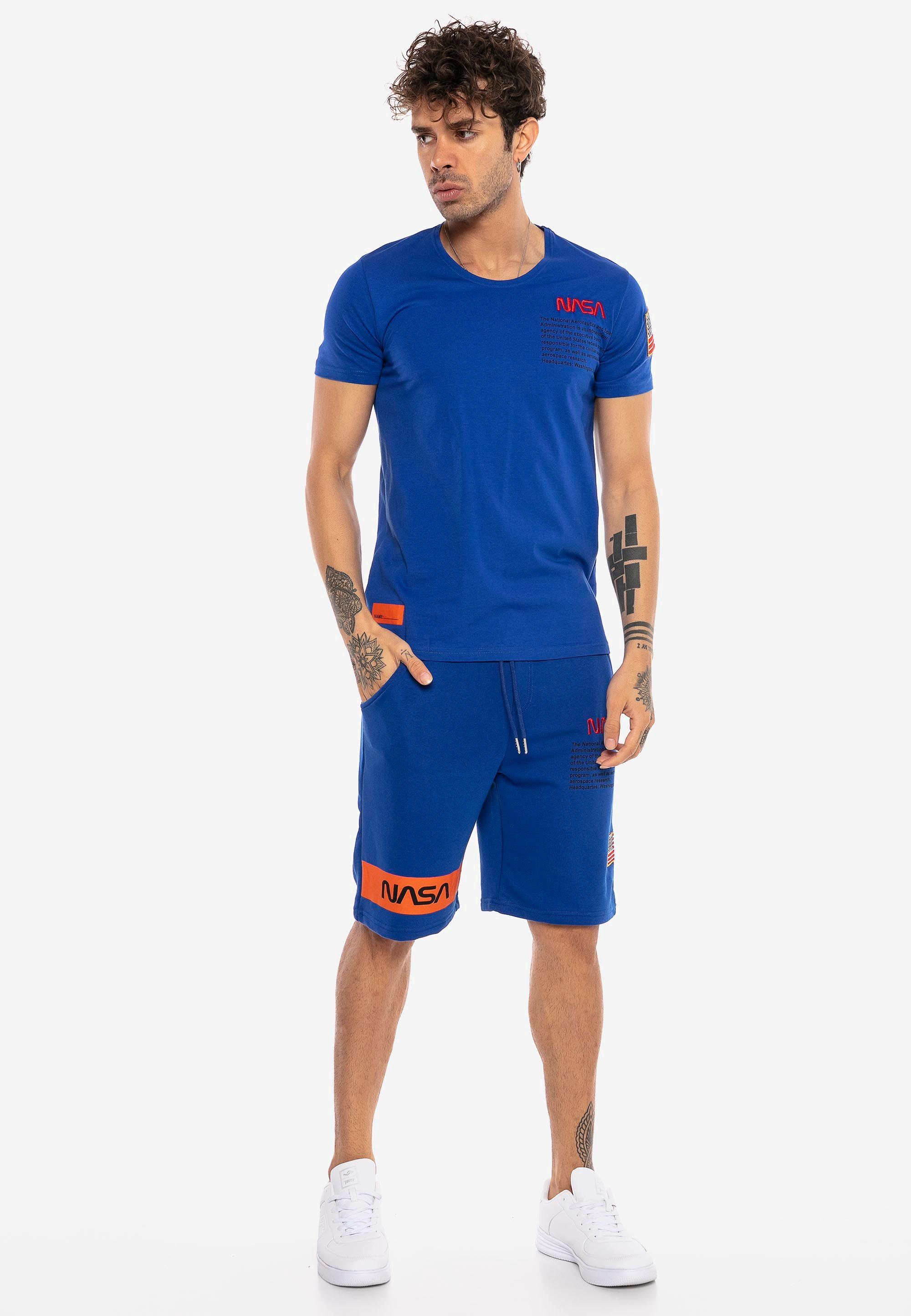 RedBridge mit blau NASA-Design Tucson T-Shirt gesticktem