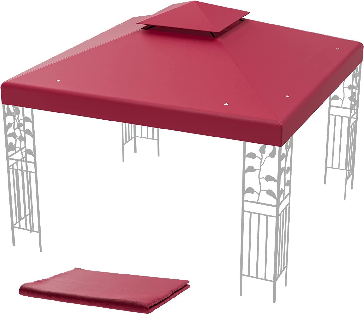 COSTWAY Pavillon-Ersatzdach 3x3m Ersatzdach, mit Klettverschlüssen günstig online kaufen