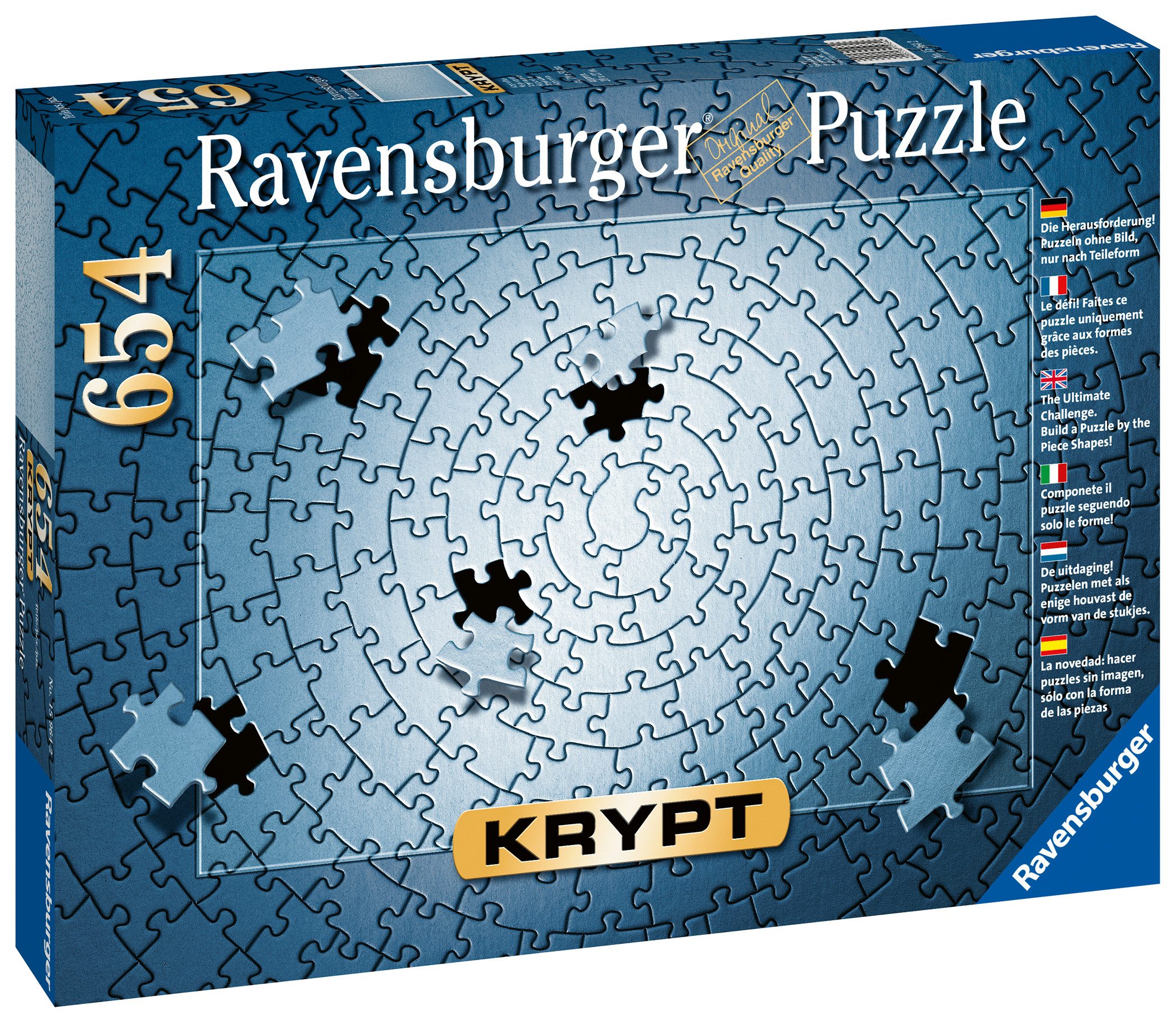 Ravensburger Verlag GmbH Puzzle Ravensburger, Krypt Silber, 654 Teile Puzzle, 654 Puzzleteile