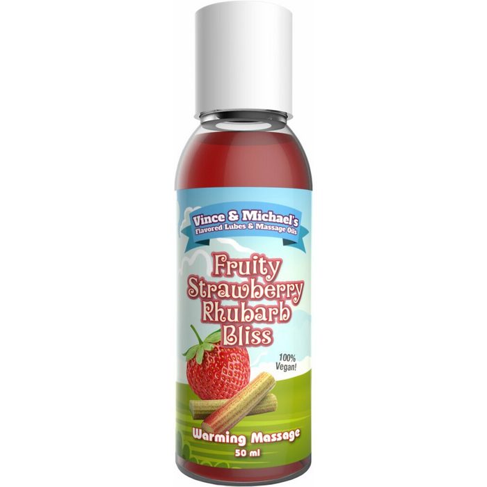 Vince & Michael´s Gleit- & Massageöl VINCE & MICHAEL's Warming Fruity Strawberry Rhubarb Bliss 50ml