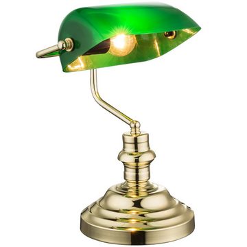 Globo Tischleuchte Tischlampe Tischleuchte Schreibtischlampe retro Banker Lampe grün