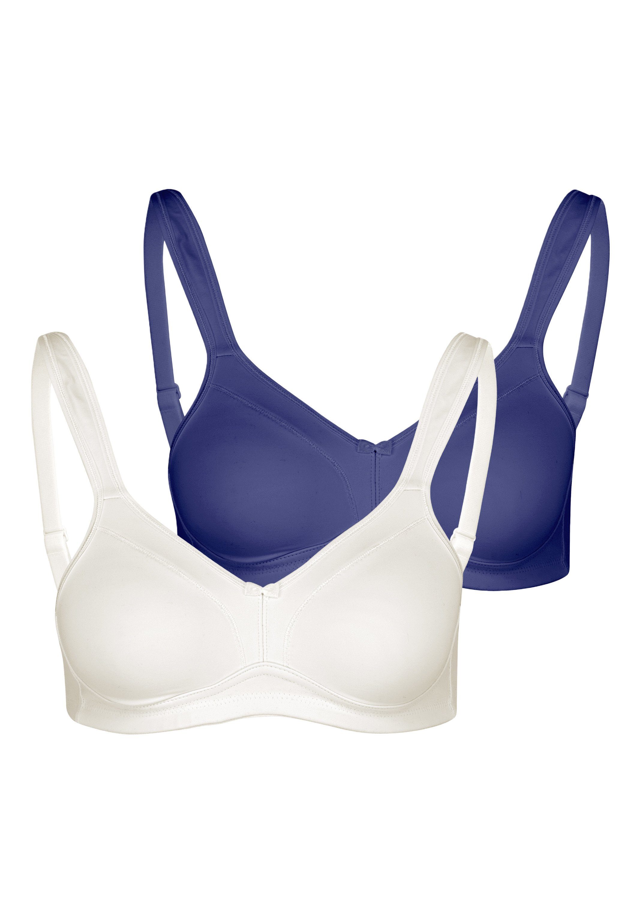 Susa Bügelloser BH 2er Pack Comfort Topsy (Spar-Set, 2-tlg) BH ohne Bügel - Nahtlose Cups, Sorgt für sicheren Halt