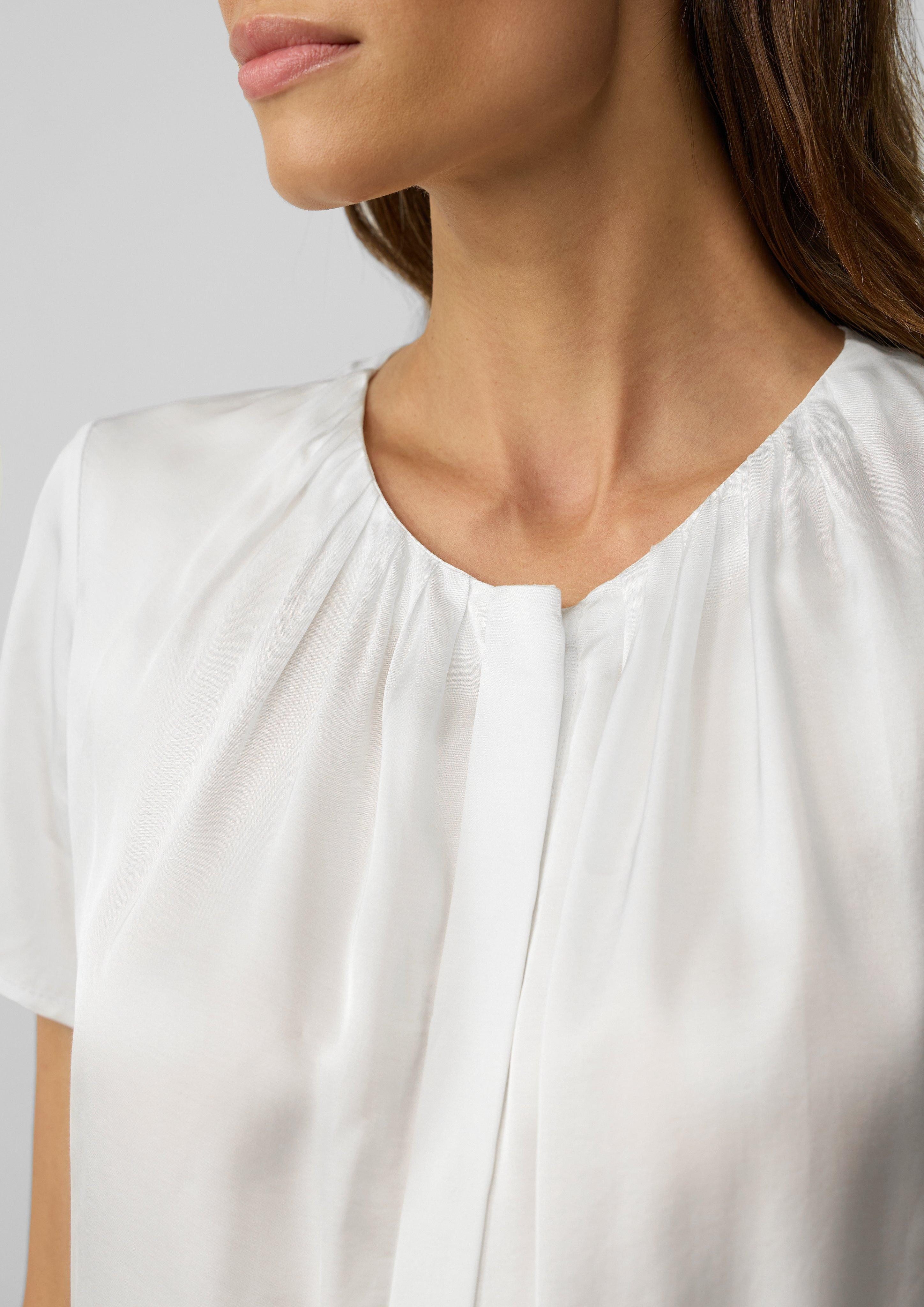 s.Oliver BLACK LABEL Kurzarmbluse Satinbluse aus günstig online kaufen