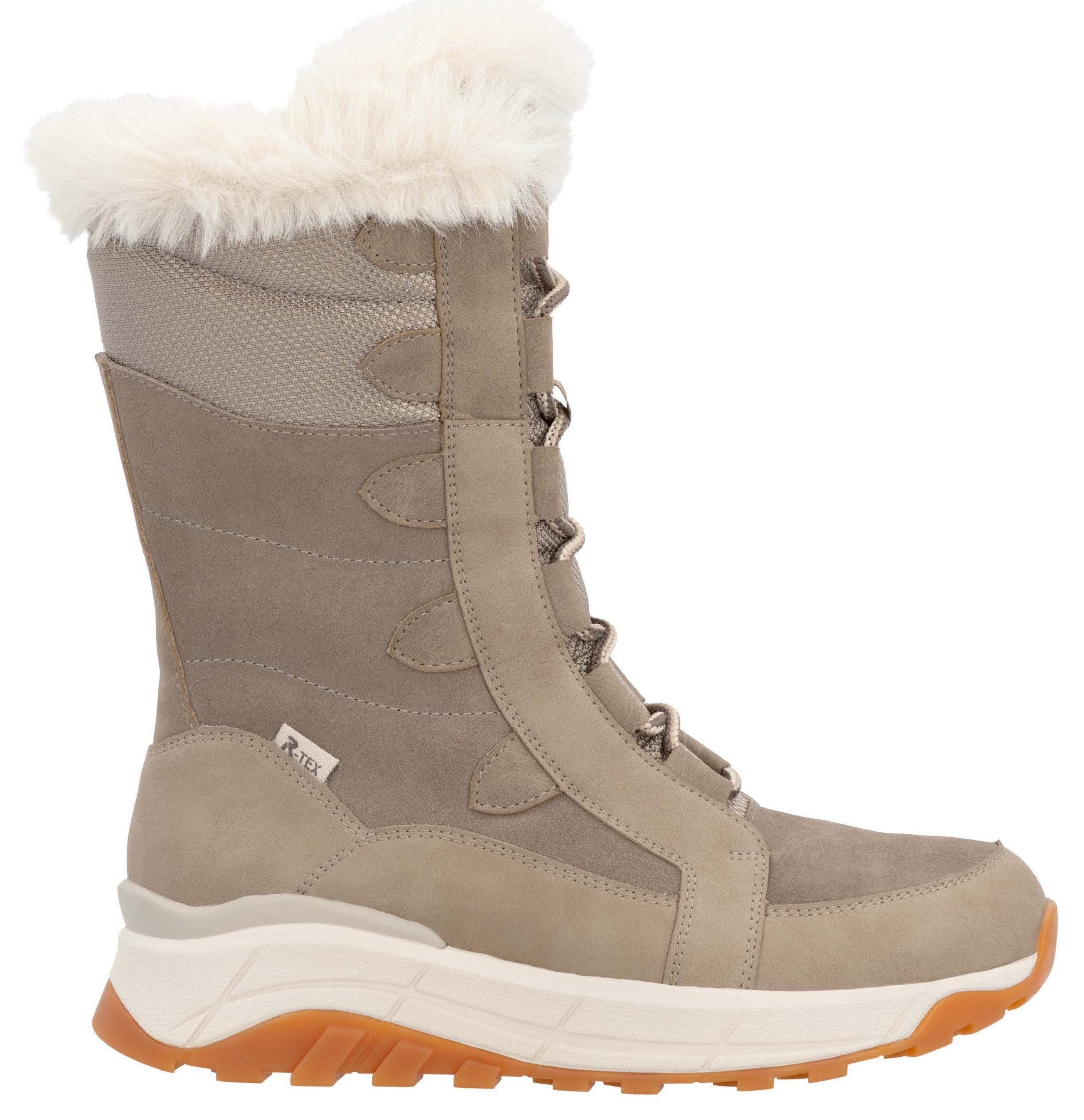 Rieker Sport Winterboots, Schneeboots, Winterboots mit Lammwollfutter, Fiber Grip Laufsohle