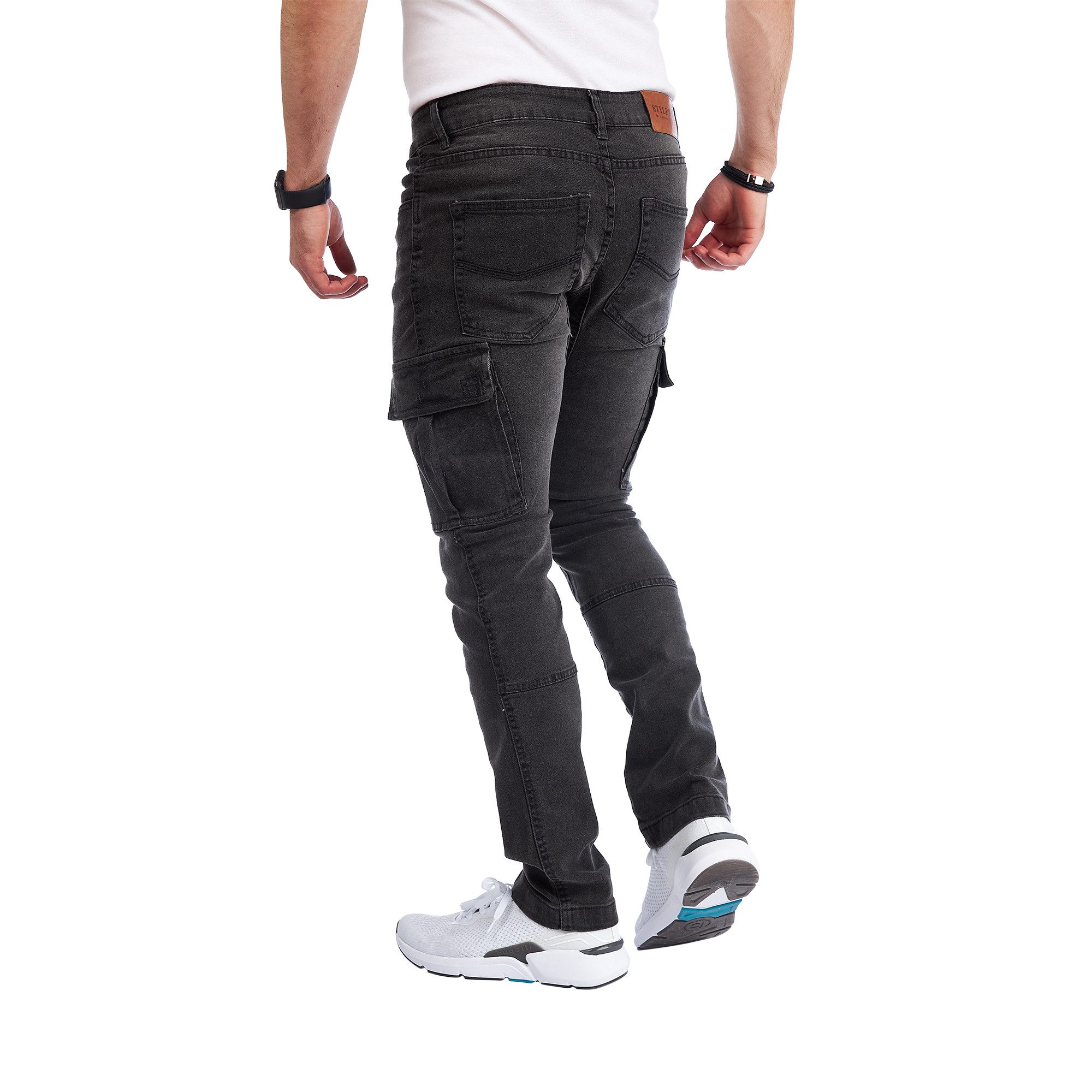 Styleko Cargohose Cargo Jeans Herren Cargohose für Herren Jeans stretch Cargohose Herren
