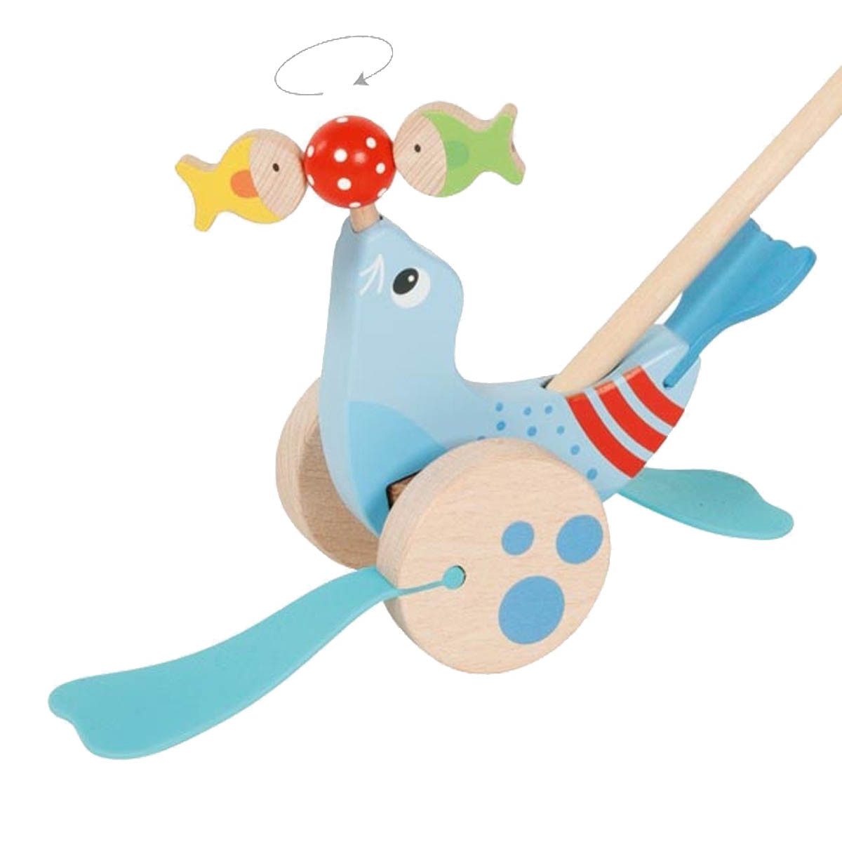 goki Schiebestab Schiebetier Robbe, (packung, 2-tlg), Holzspielzeug-Klassik günstig online kaufen