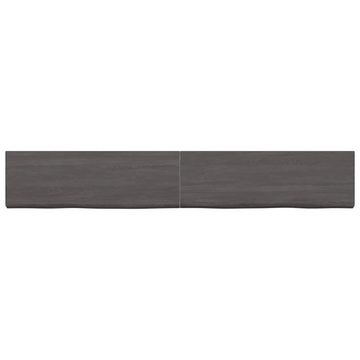 furnicato Tischplatte Dunkelbraun 180x40x(2-4)cm Massivholz Eiche