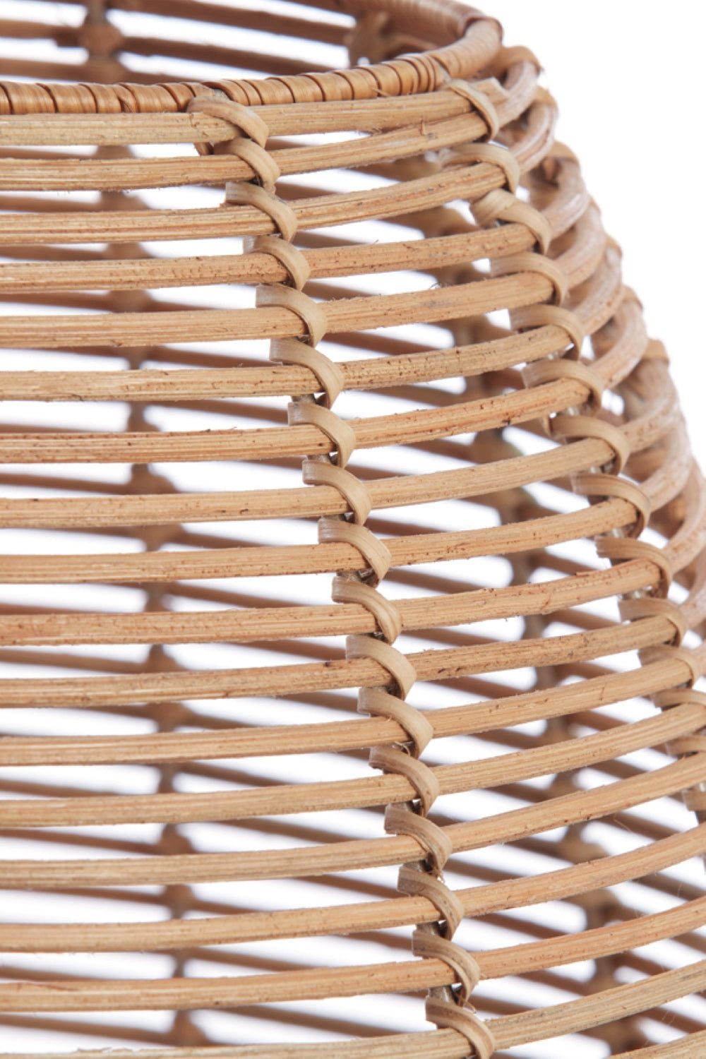 Dirk Davids Leuchten GmbH Lampenschirm Lampenschirm Rund Rattan Natur E27 Ø29x25 cm