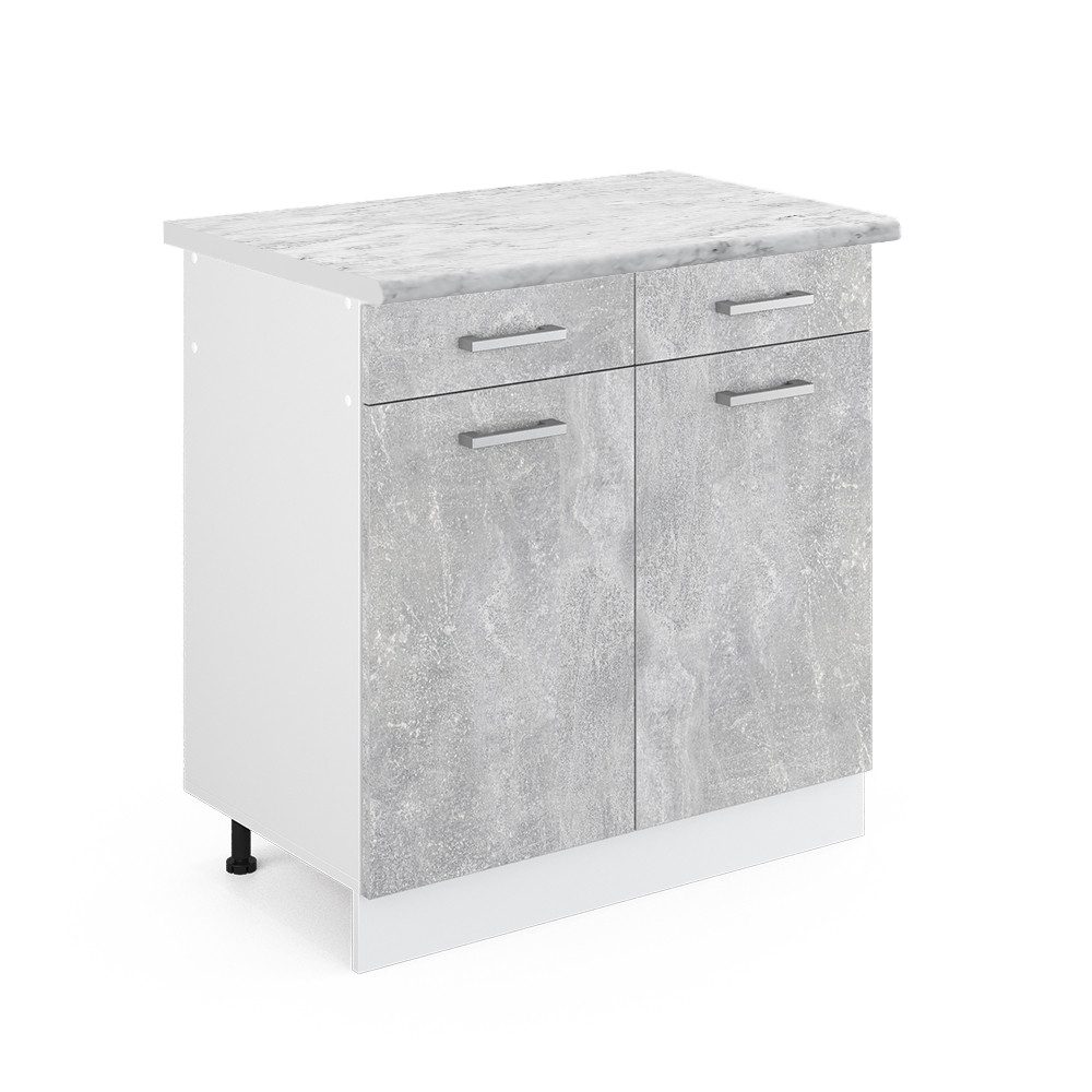 Vicco Unterschrank R-Line, Beton/Weiß, 80 cm, günstig online kaufen