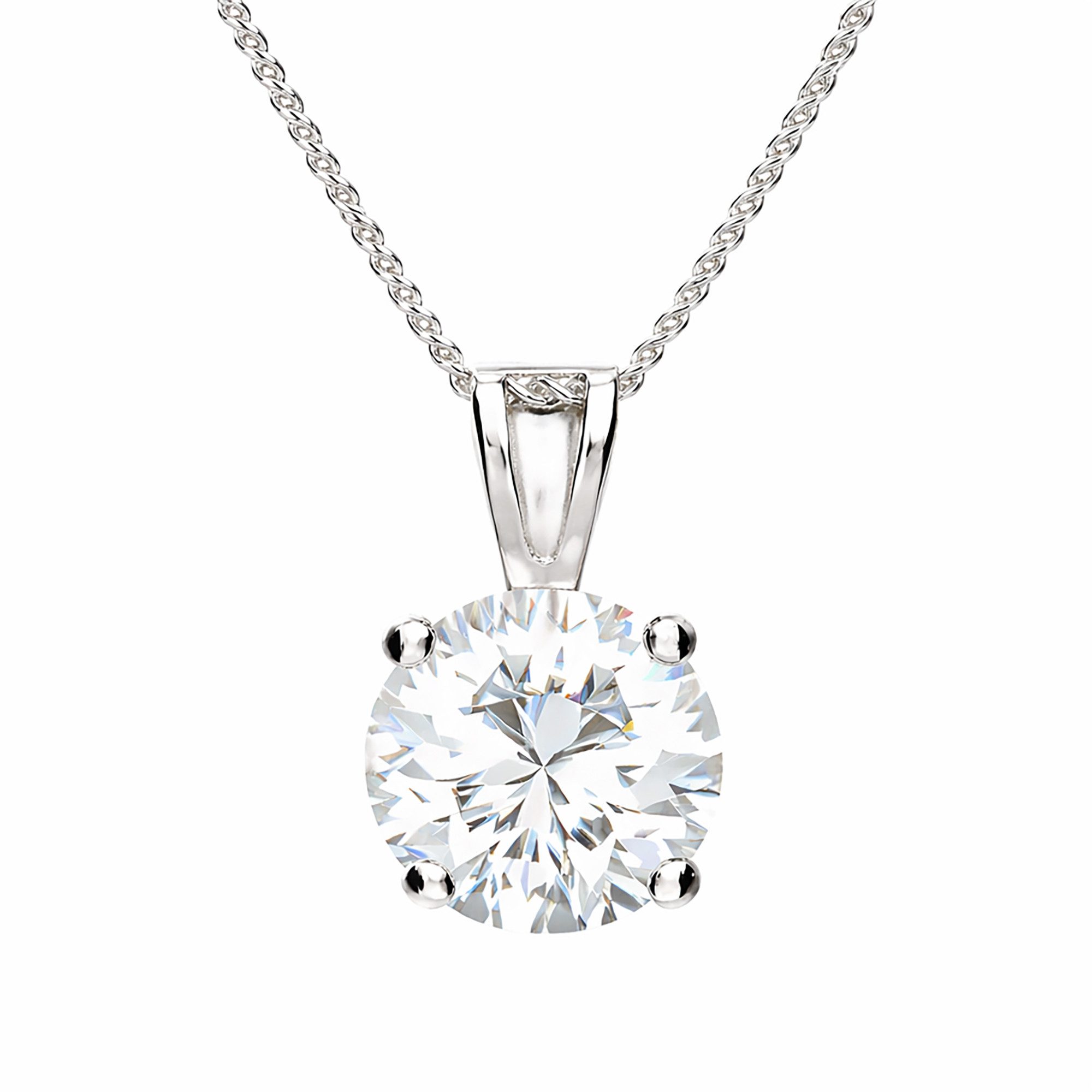 LÖB Kette mit Anhänger Damen 925 Silber Halskette mit einem Solitär Stein A günstig online kaufen