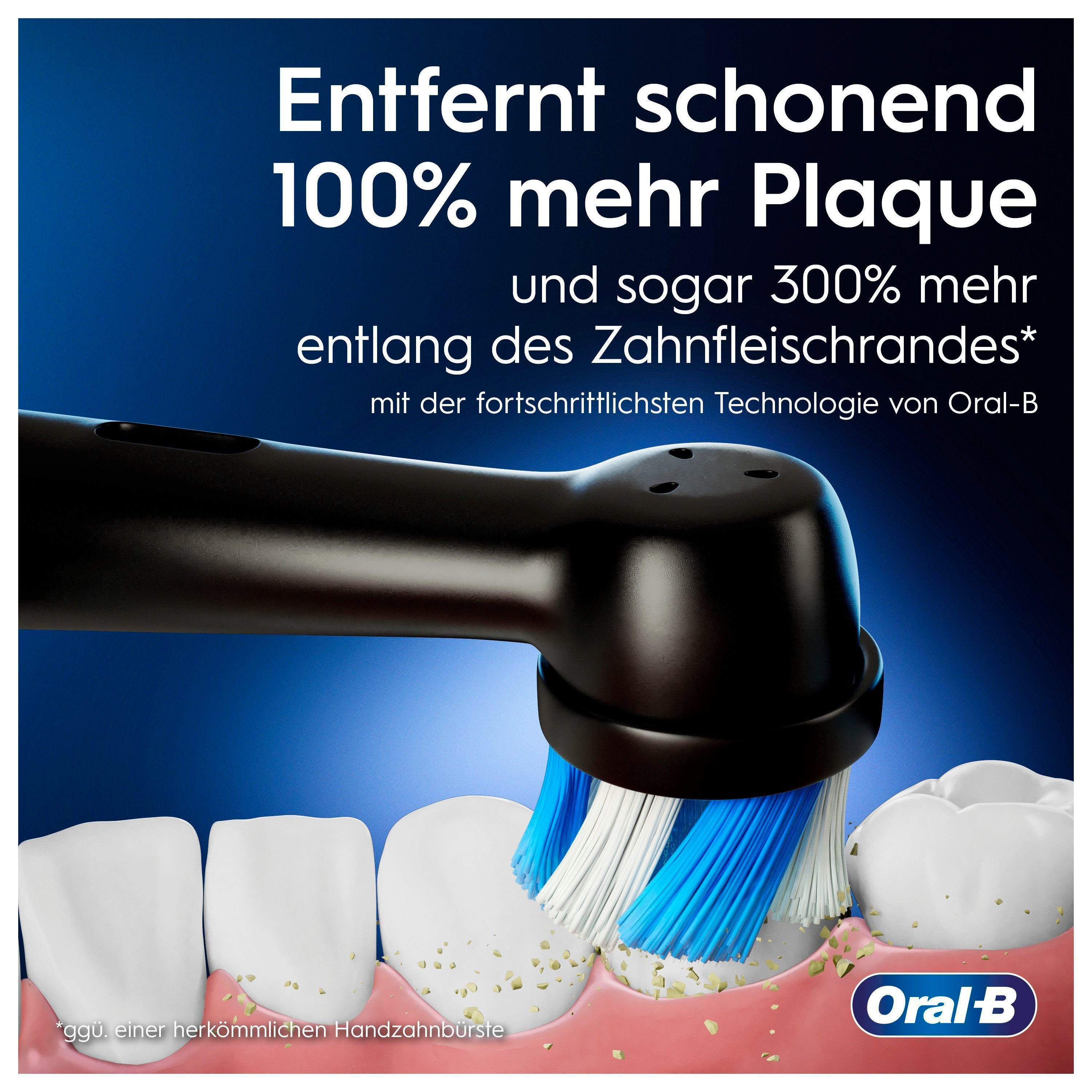 Oral-B Elektrische Zahnbürste iO 9 Duopack, Aufsteckbürsten: 3 St., mit Magnet-Technologie, 7 Putzmodi, Farbdisplay & Lade-Reiseetui