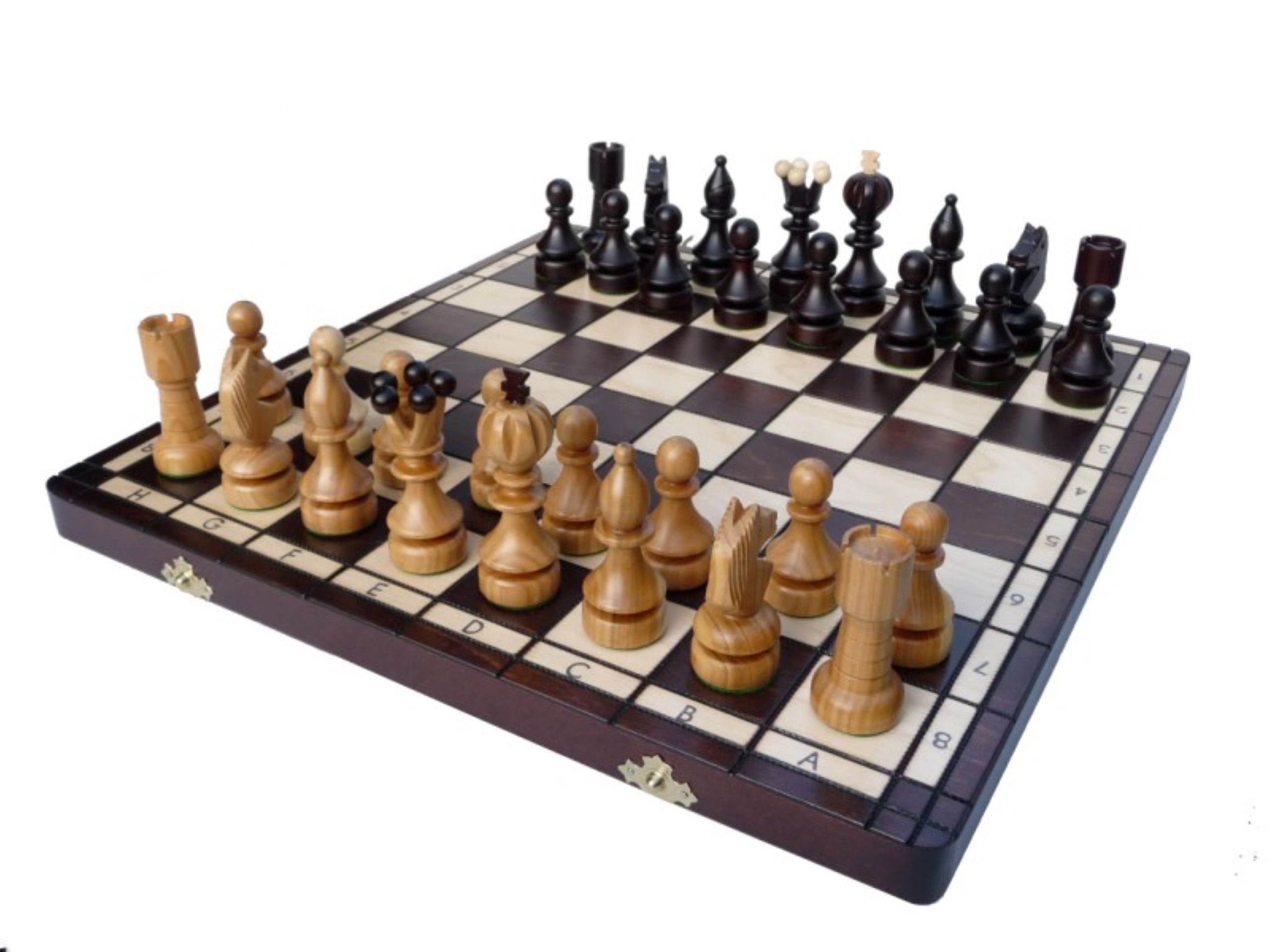 Holzprodukte Spiel Sehr edles Schach Schachspiel Schachbrett 42x42 Holz Neu
