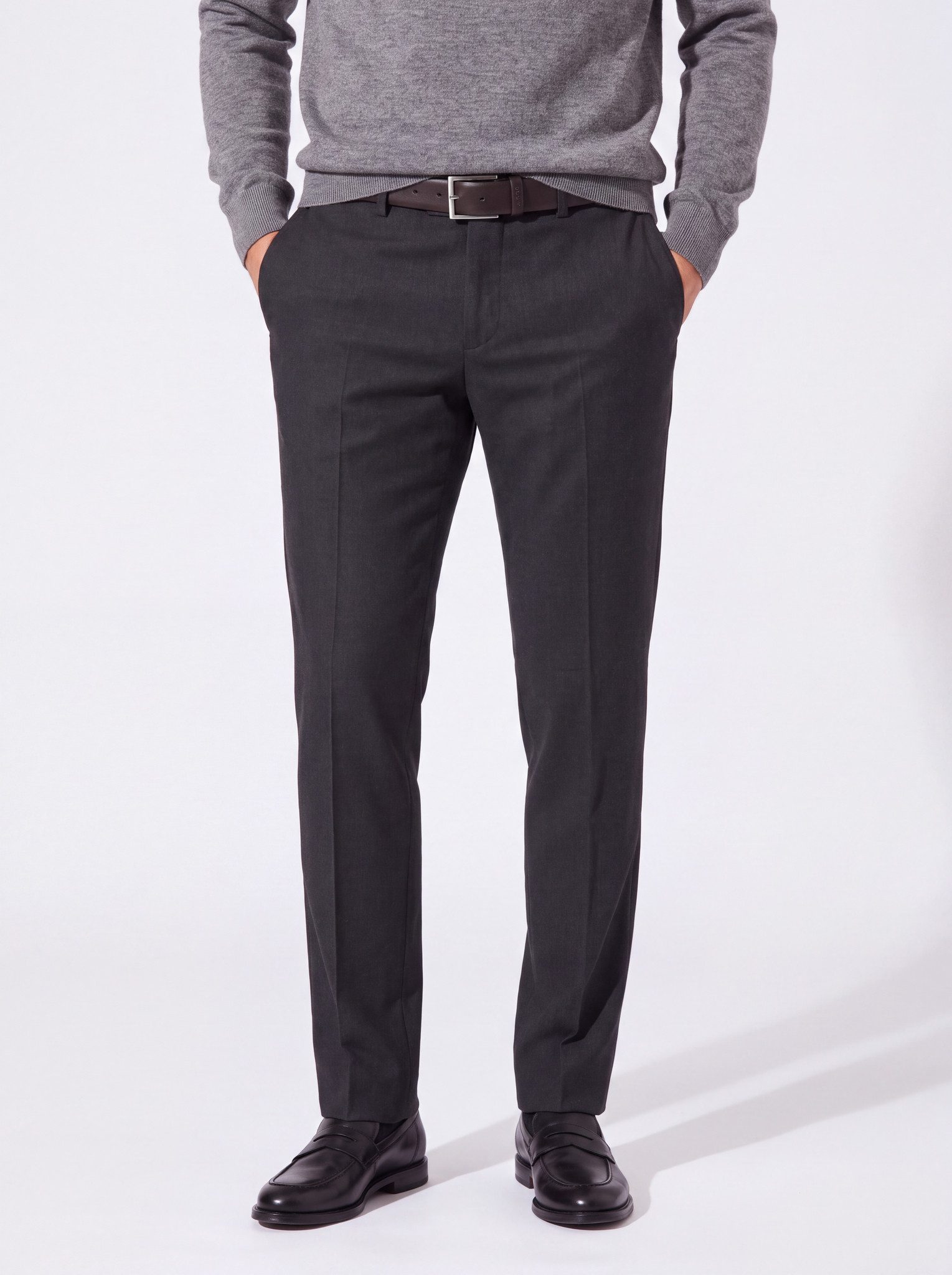 Hiltl Anzughose Terni Wollhose Herren Slim-Fit Super 120's, anthrazit, 50 Premium Super 120’s Schurwolle mit luxuriösem Griff