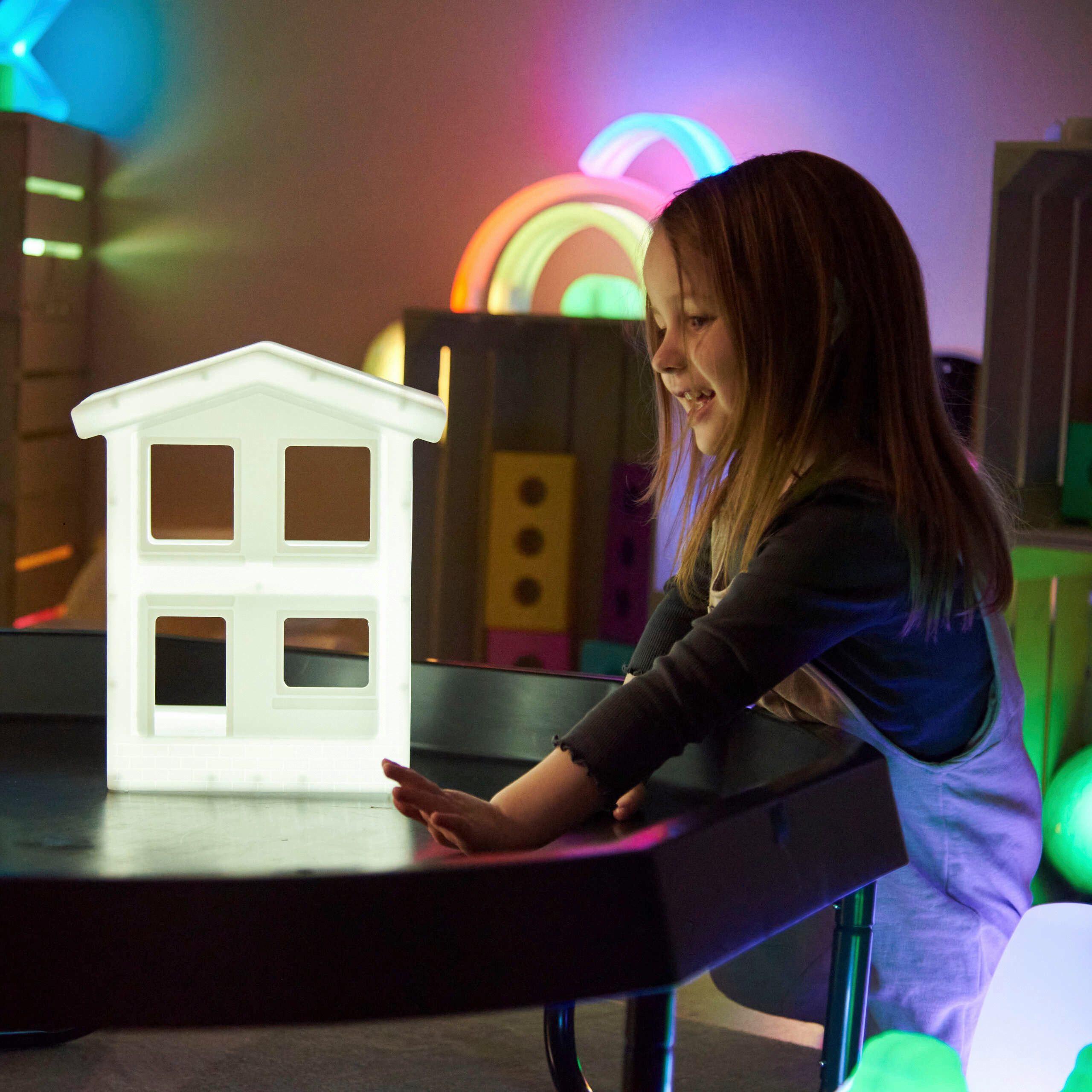 tts Lernspielzeug Leuchtende Häuser - Set 2 Stück Sensorik-Spielzeug Kinder