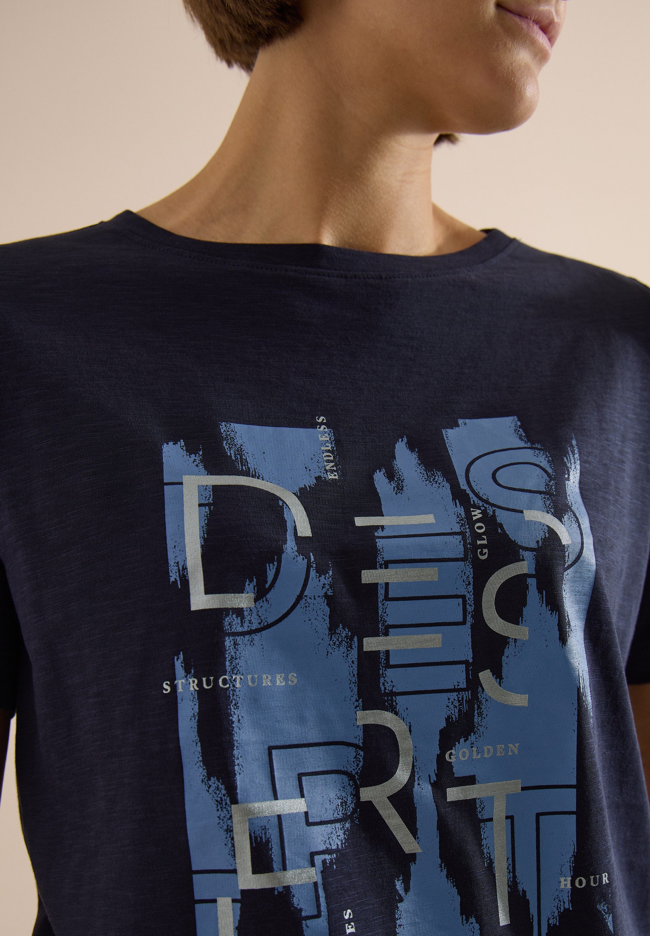CECIL Kurzarmshirt Sommershirt mit Print