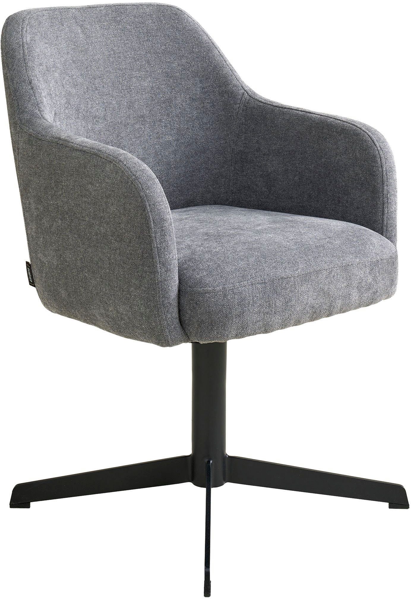 SCHÖNER WOHNEN-Kollektion Esszimmerstuhl MARLOY, 360° drehbar mit Rückholfunktion (1 St), mit Taschenfederkern, Bezug Webstoff, Untergestell pulverbeschichtet