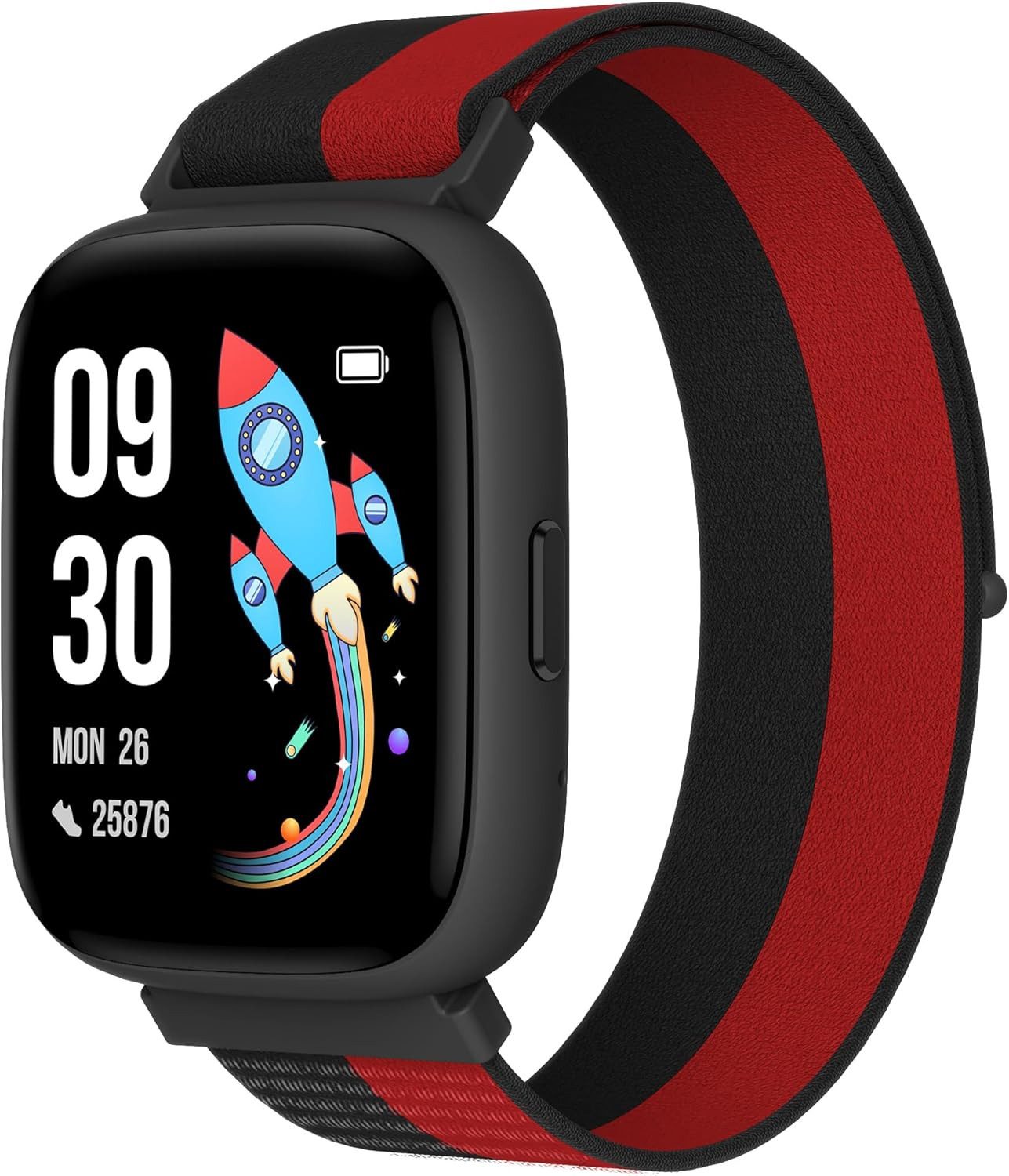 BIGGERFIVE BW02 Smartwatch (4,5 cm, SIM KARTE), Kinder Fitnessuhr mit Touchscreen Schrittzähler Spielen und App