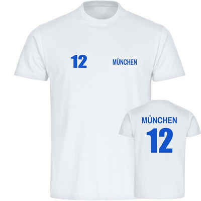 multifanshop T-Shirt Herren München blau - Trikot 12 - Männer
