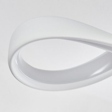 hofstein Wandleuchte dimmbare Wandlampe aus Metall/Kunststoff in Weiß, LED fest integriert, 4000 Kelvin, über Lichtschalter dimmbar, max. 2400 Lumen