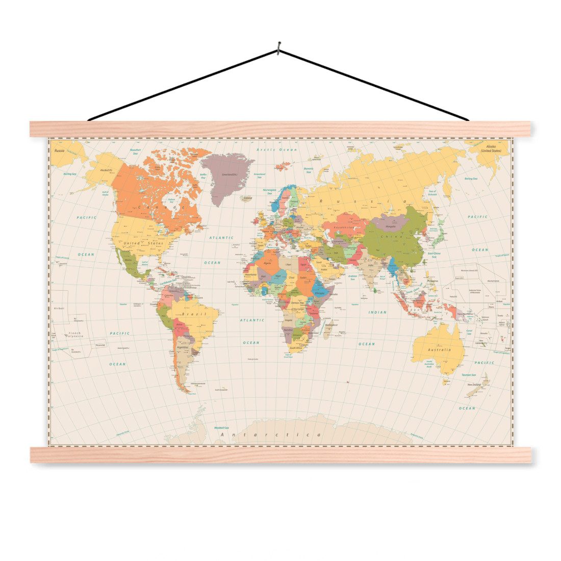 MuchoWow Poster Karte - Welt - günstig online kaufen