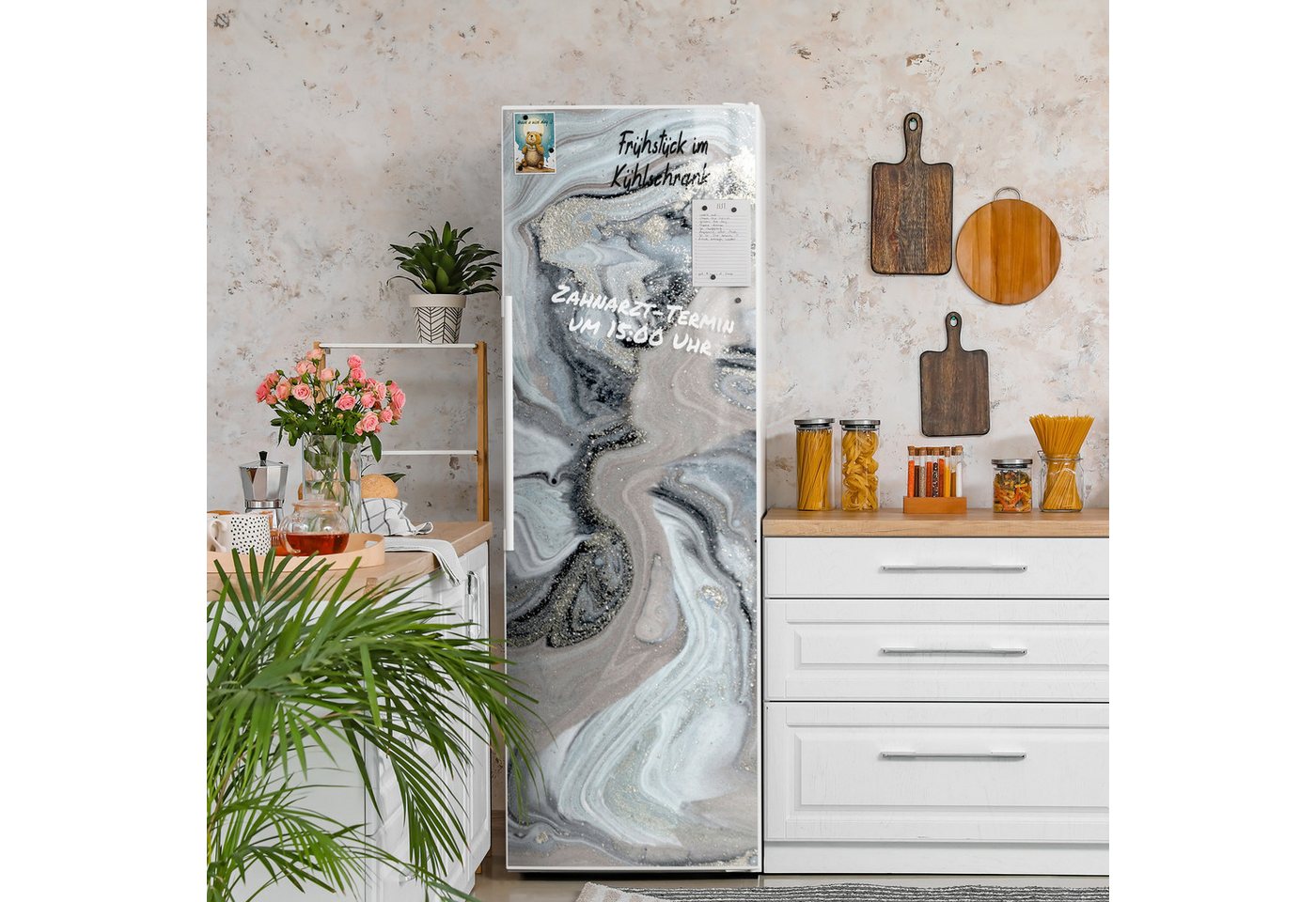 Thumbnail - DEQORI Magnetfolie 'Organische Eleganz', beschreibbar Kühlschrank Magnetmatte magnetisch Magnetfolie