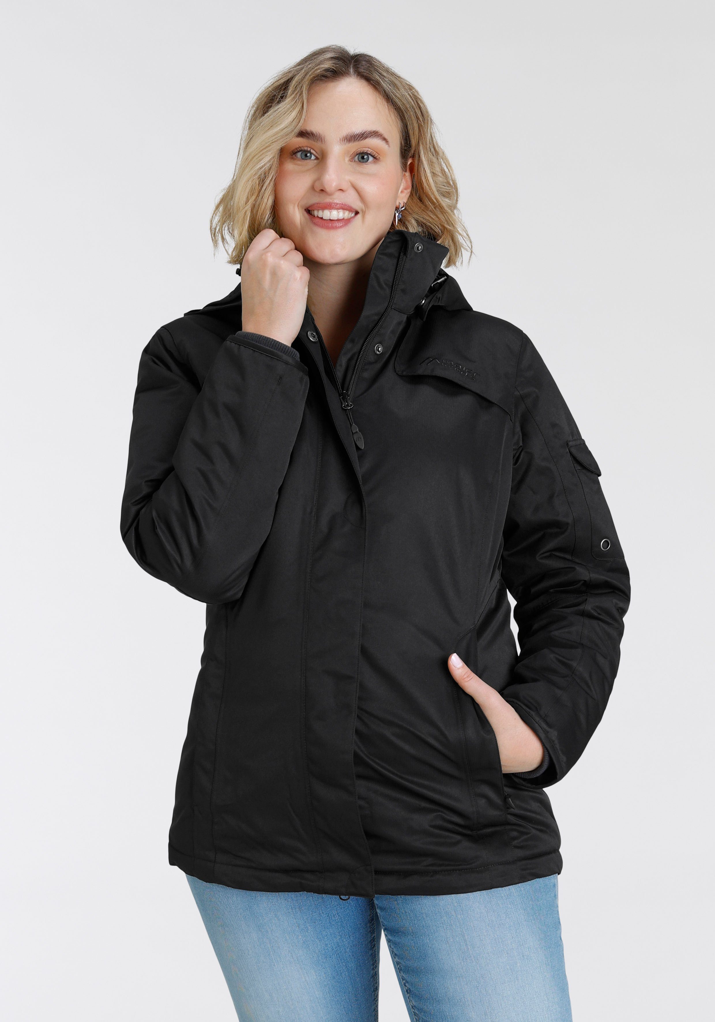 Maier Sports Winterjacke TAMI mit verdecktem Reißverschluss, wasserdicht, winddicht, atmungsaktiv