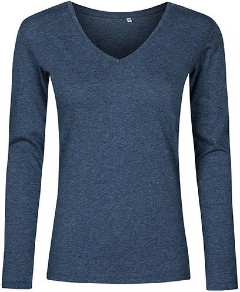 Promodoro Langarmshirt Damen V-Neck T-Shirt Longsleeve, Gekämmte Baumwolle günstig online kaufen