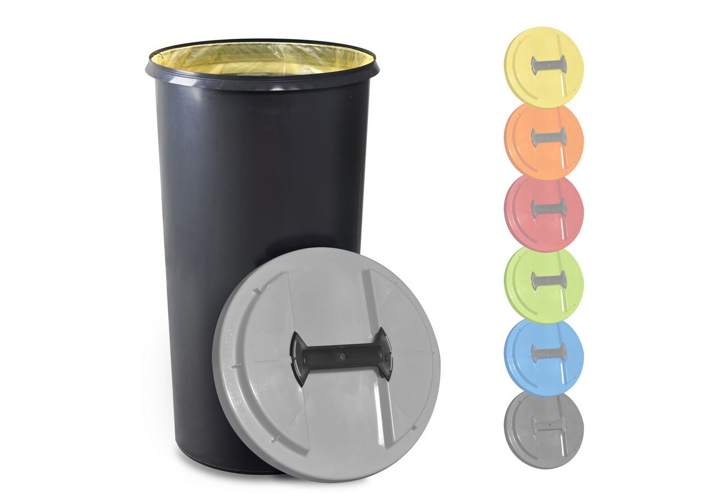 KUEFA Müllsackständer BSC 60L Mülleimer Gelber Sack, inkl. Klemm-Ring, UV-beständig