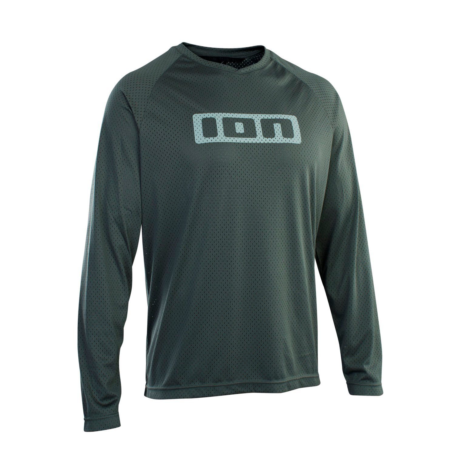 grau Fahrradshirt ION ION Radtrikot LS unisex Logo