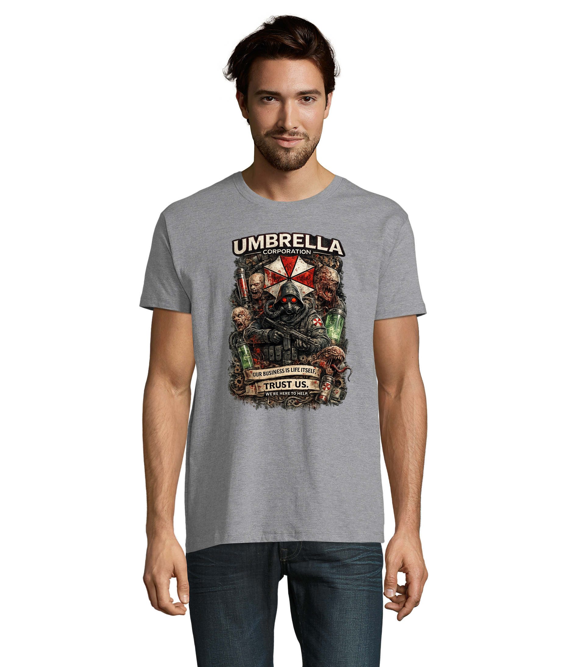 T-Shirt Herren T-Shirt UmbrellaCorporation H Tee Print Streetwear Style Shirt