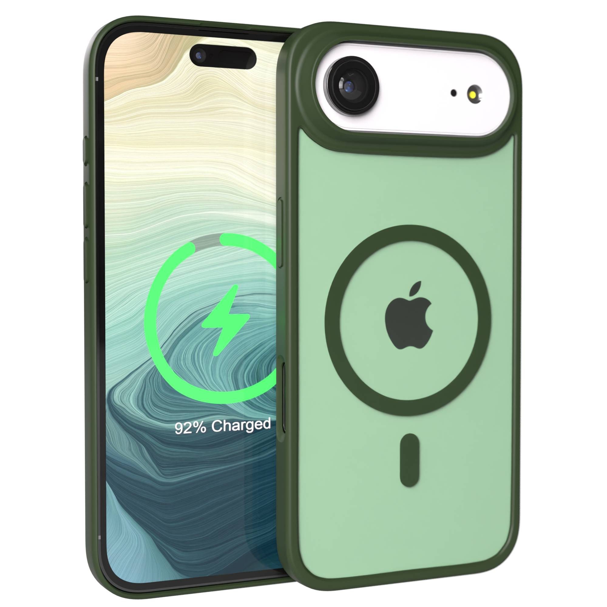 EAZY CASE Handyhülle Outdoor Case MagSafe für Apple iPhone Air 6,5 Zoll, Outdoor Handy Hülle Slim Cover MagSafe Etui Outdoorcase Dunkelgrün