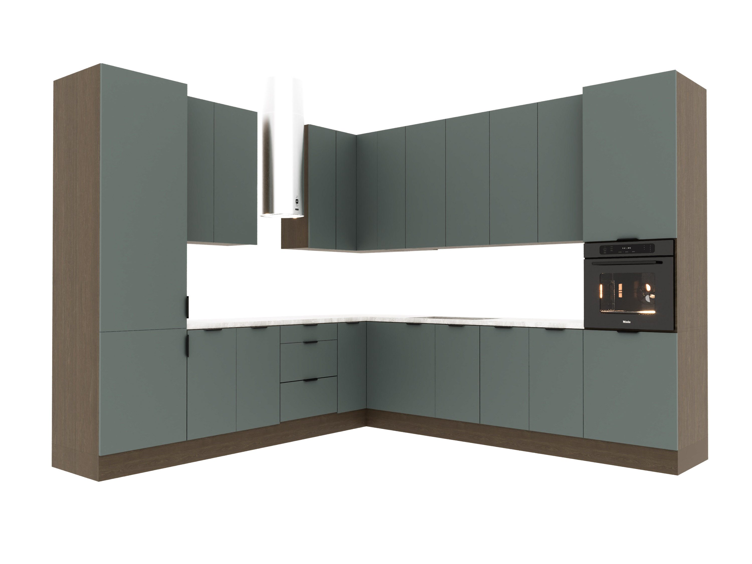 ROYAL24_MARKT Winkelküche - 310 x 290 cm Sorento – KU-S34 – Ohne Arbeitsplatte & Elektrogeräte, (Komplett set), Beste Güte - Innovativ - Modern