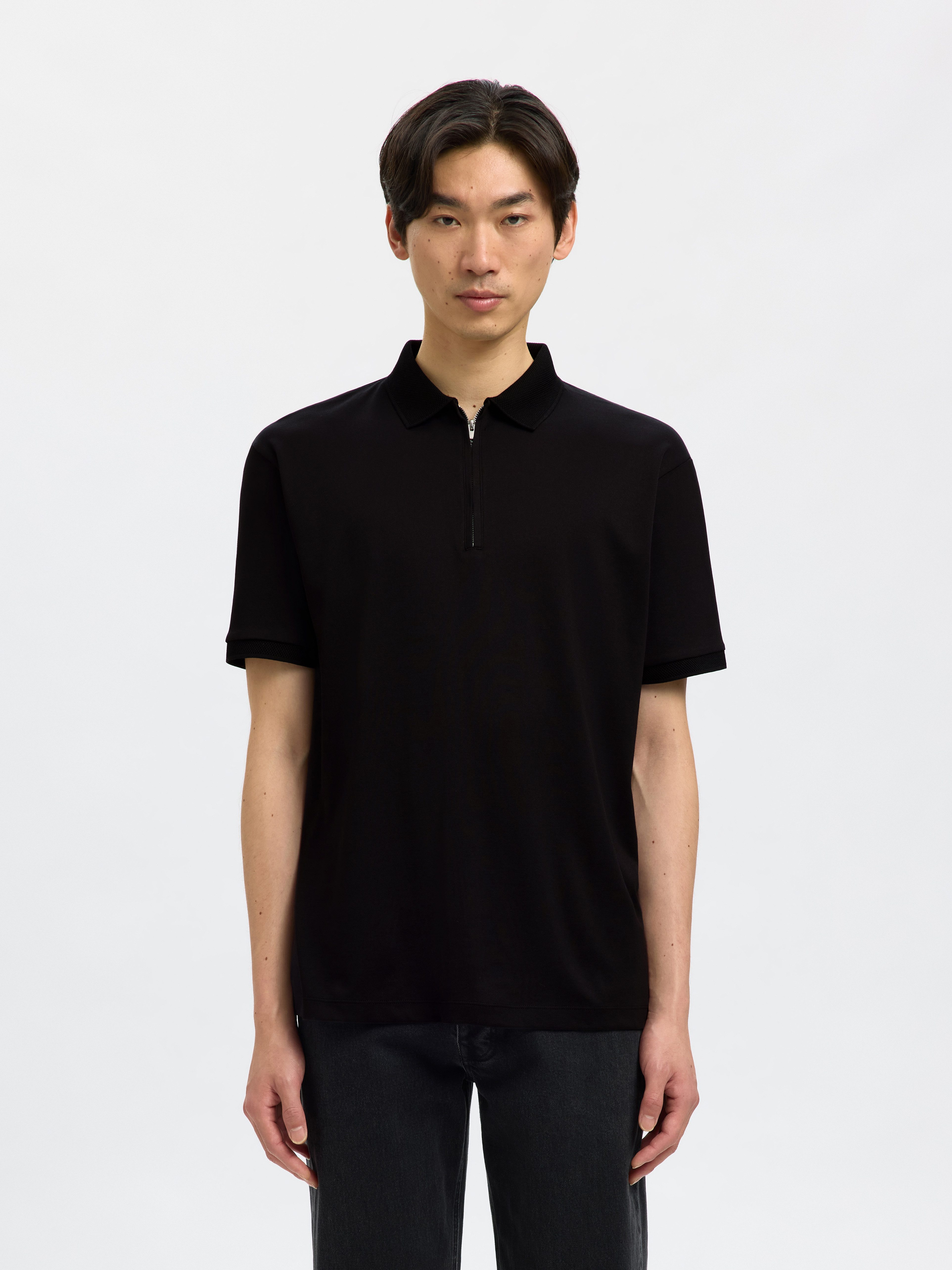 Selected Poloshirt SLHFAVE ZIP SS POLO NOOS günstig online kaufen