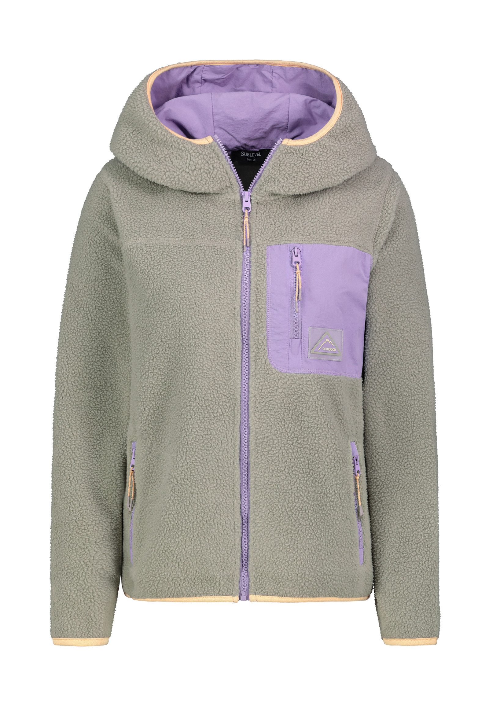 Fleecejacke Damen Fleecejacke mit Kapuze
