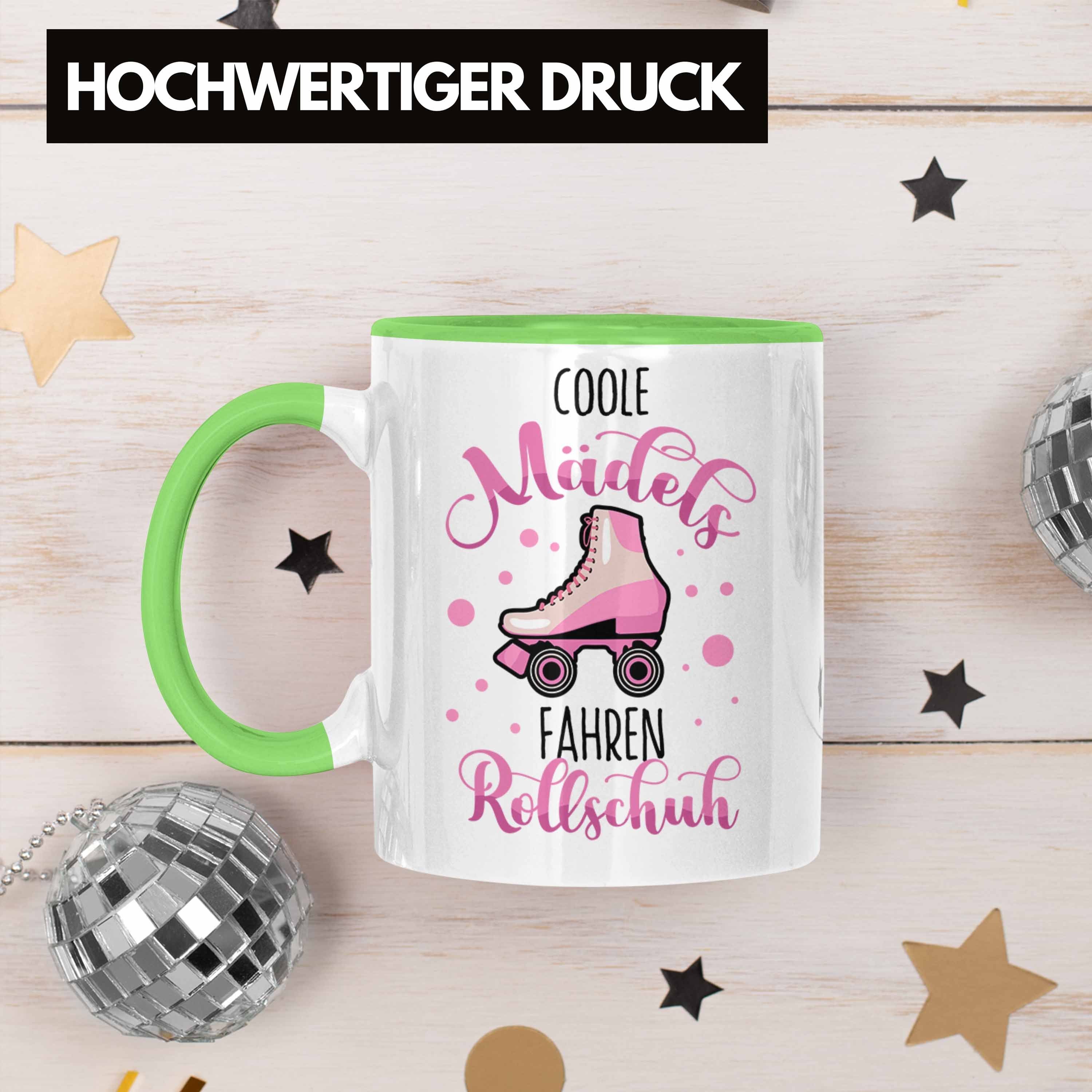 Mädels für Rollschuhfahrerinnen Coole Lustige Rollschuh-Tasse Grün Trendation Tasse Geschenk