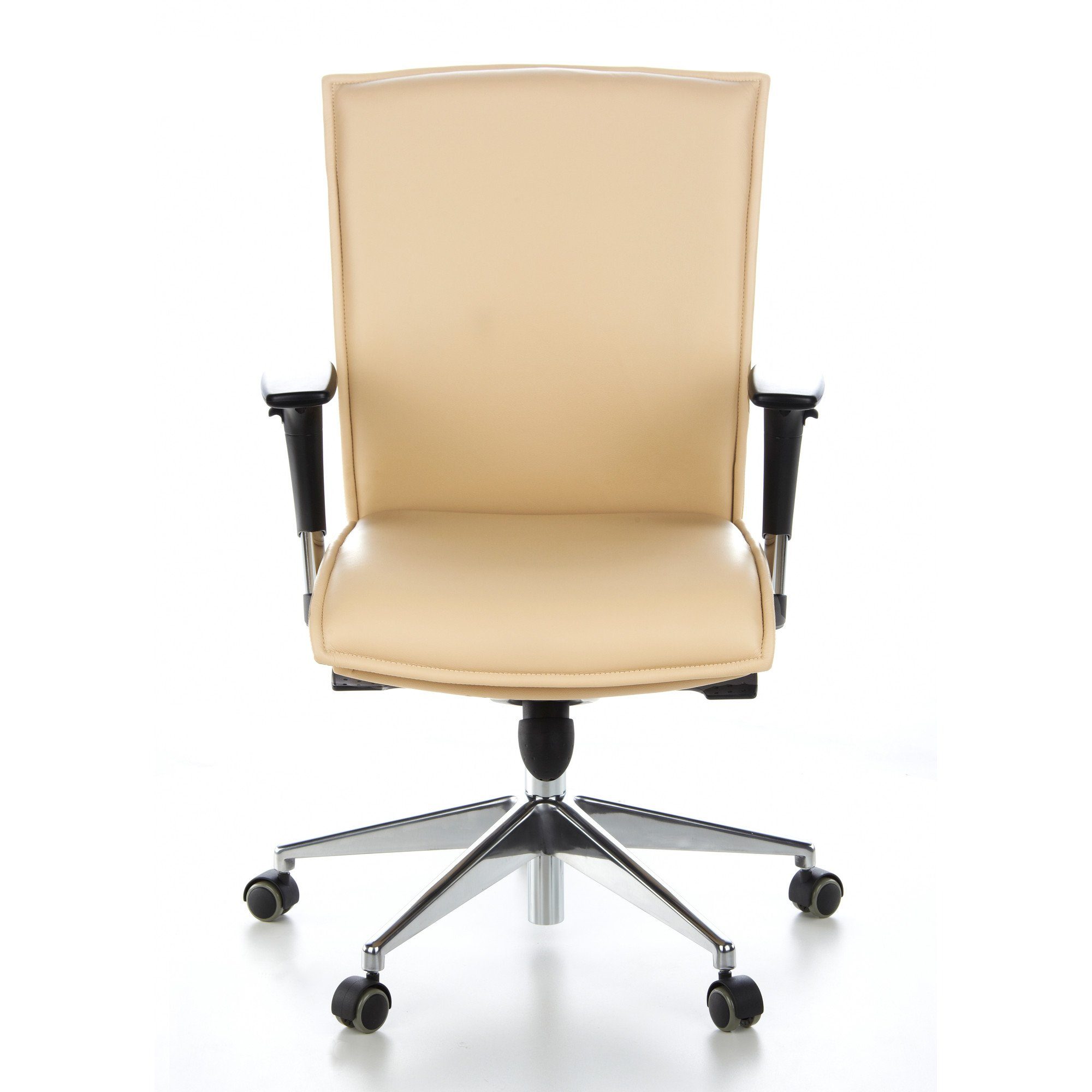 hjh OFFICE Drehstuhl Luxus Chefsessel MURANO 10 Leder (1 St), Bürostuhl ergonomisch Beige