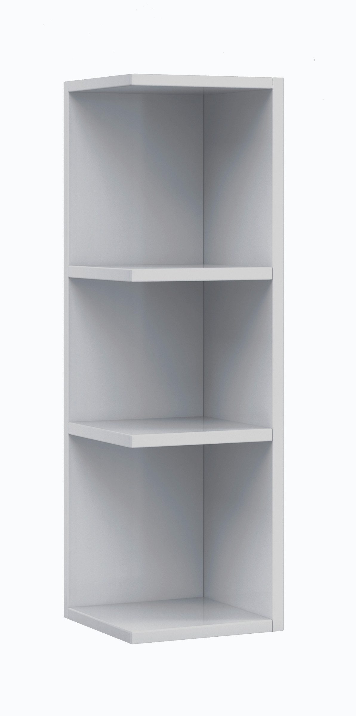 freiraum Hängeregal Eckmodul Badezimmerschrank, in Weiß Hochglanz - 20x65x2 günstig online kaufen