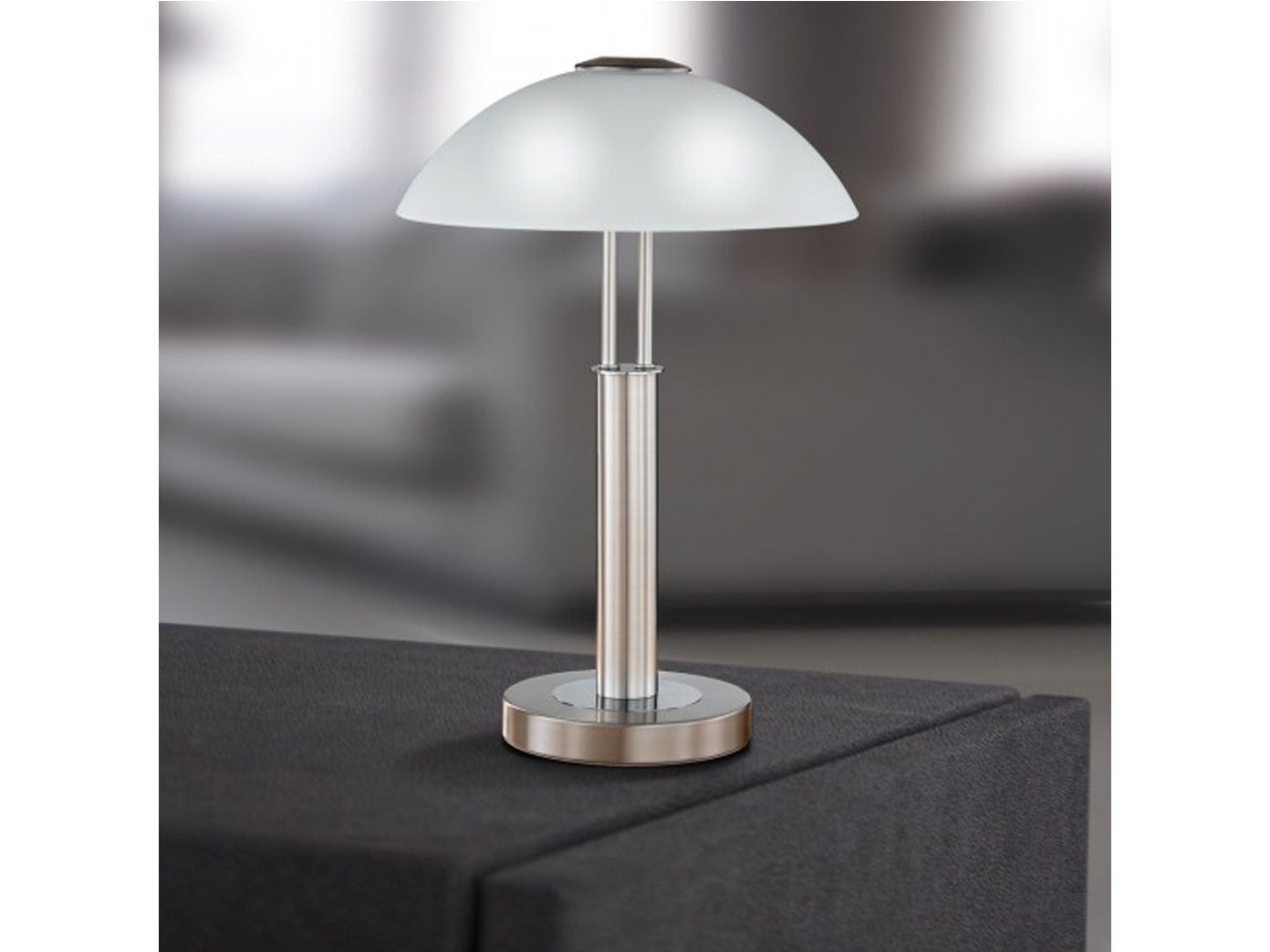 WOFI Nachttischlampe, Dimmfunktion, Höhe dimmbar, Leuchtmittel, ohne große Pilzlampe, 42cm Glasschirm Designer Tischlampen