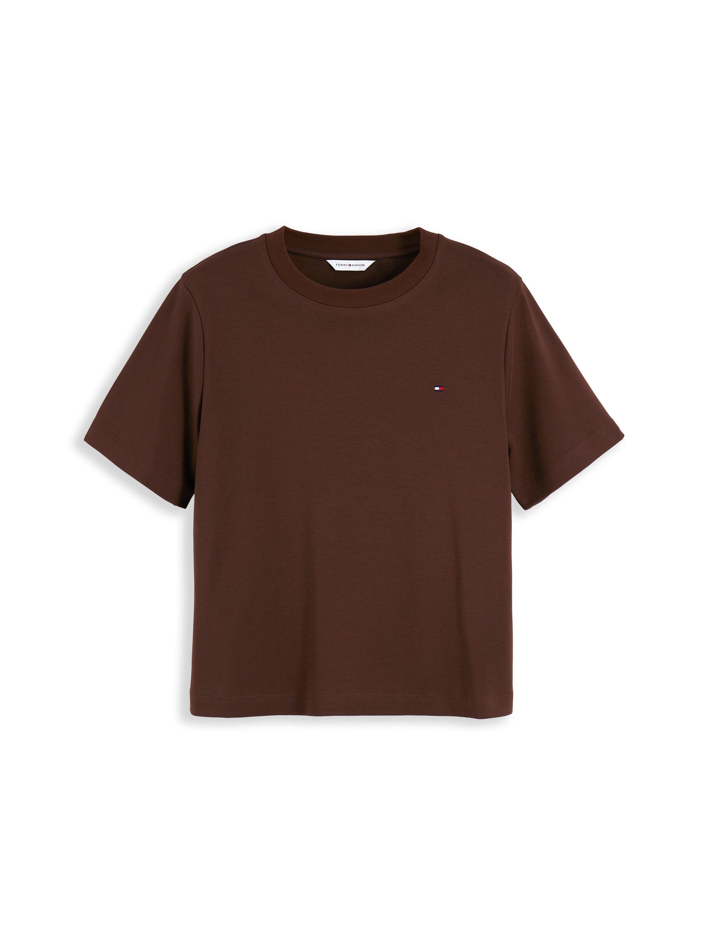 Tommy Hilfiger Kurzarmshirt INTERLOCK BOXY C-NK SS TEE Baumwolle – Bild 5 von 5